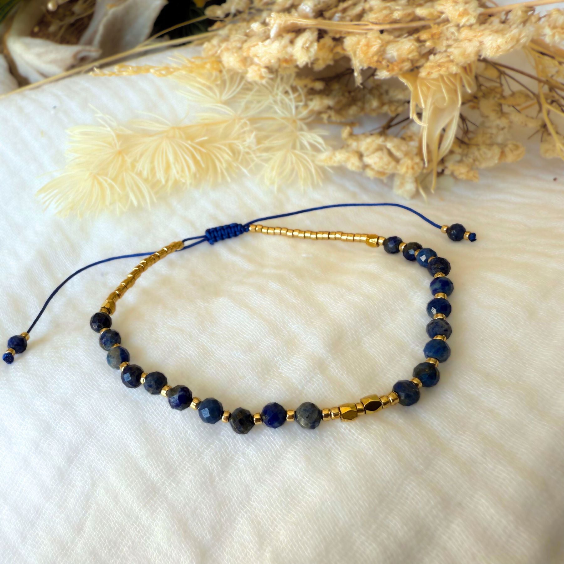 Bracelet "Kami" en Lapis-lazuli