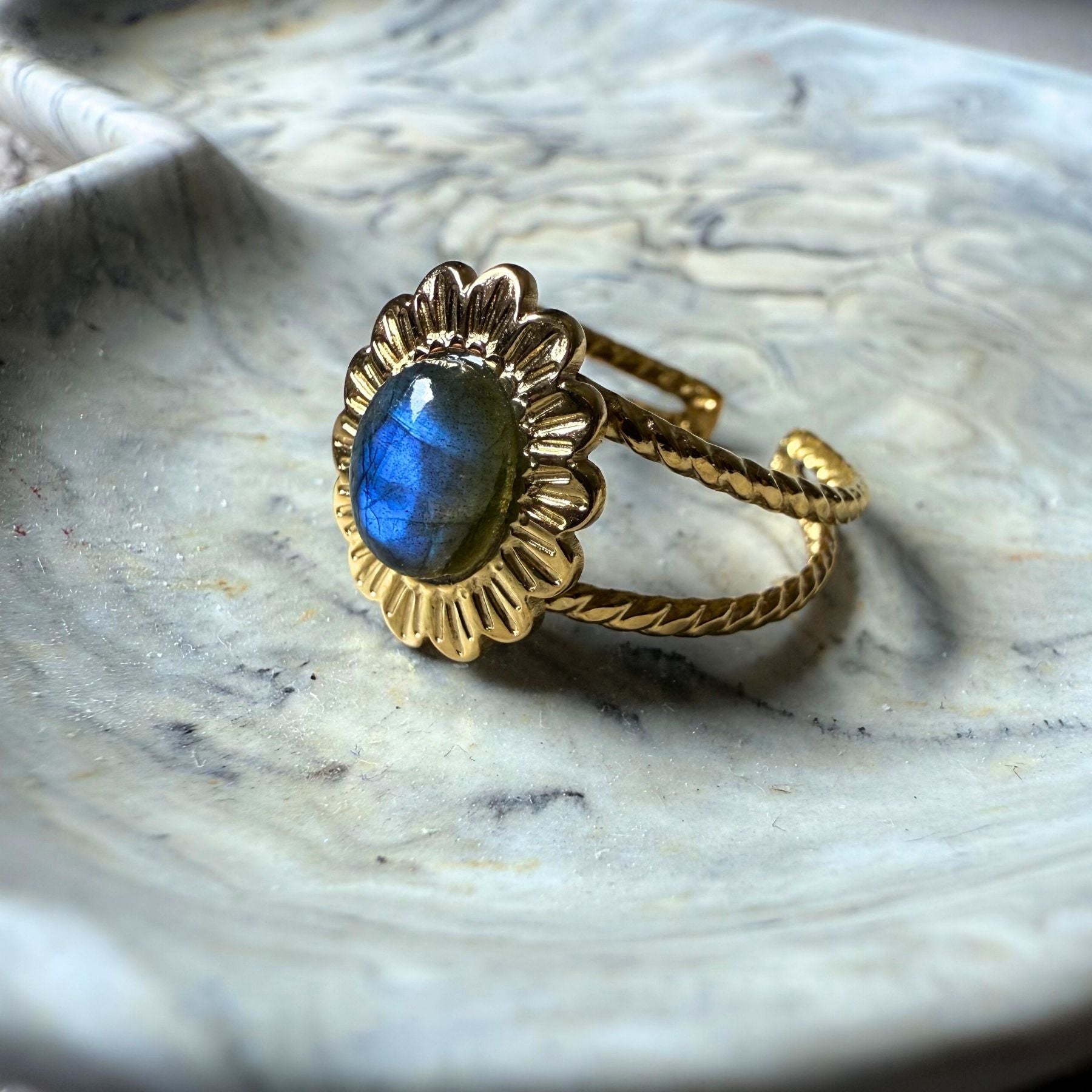 Bague "Chloris" - Labradorite