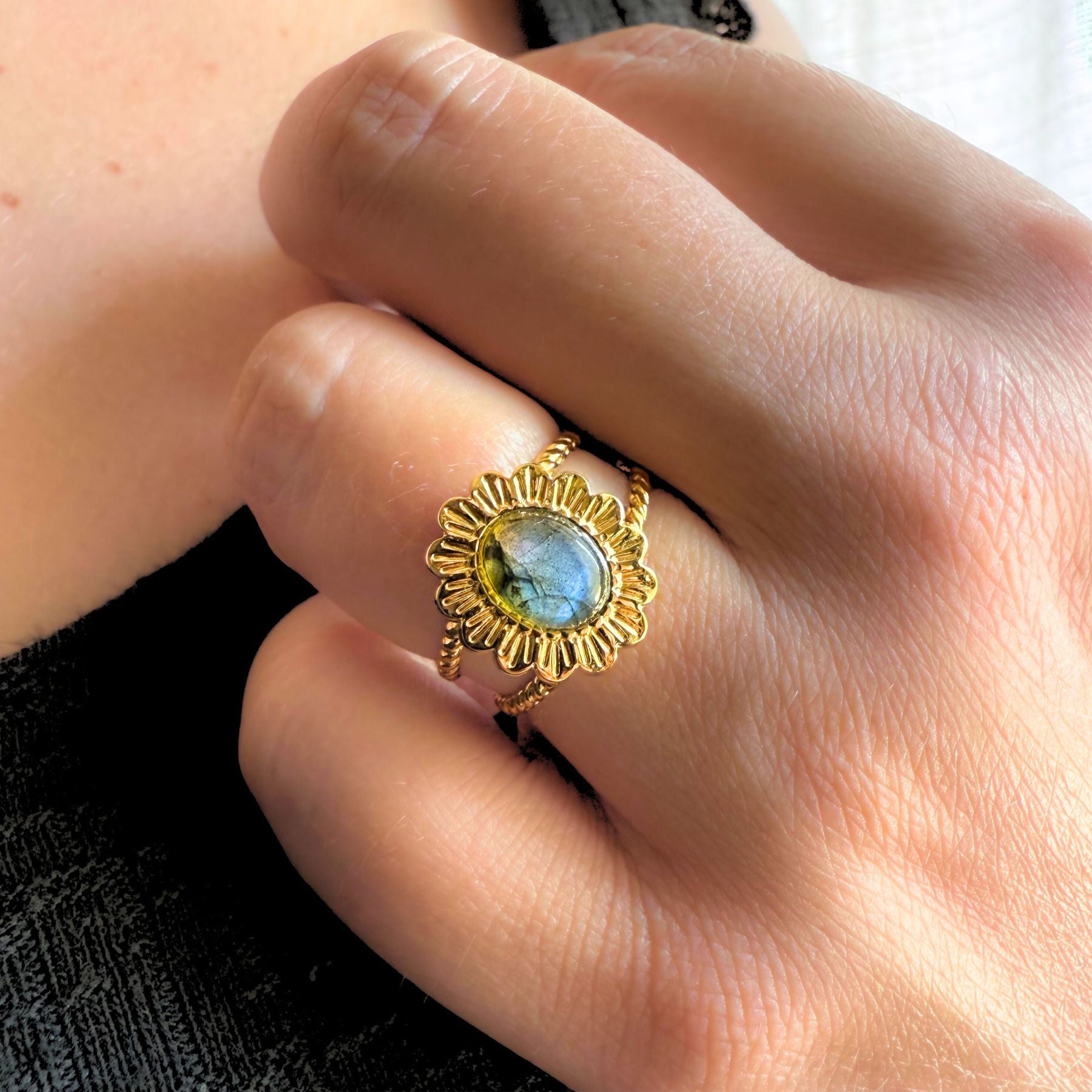 Bague "Chloris" - Labradorite