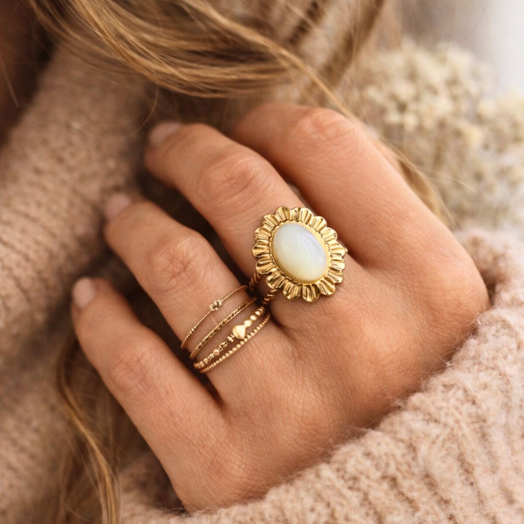Bague "Chloris" - Nacre