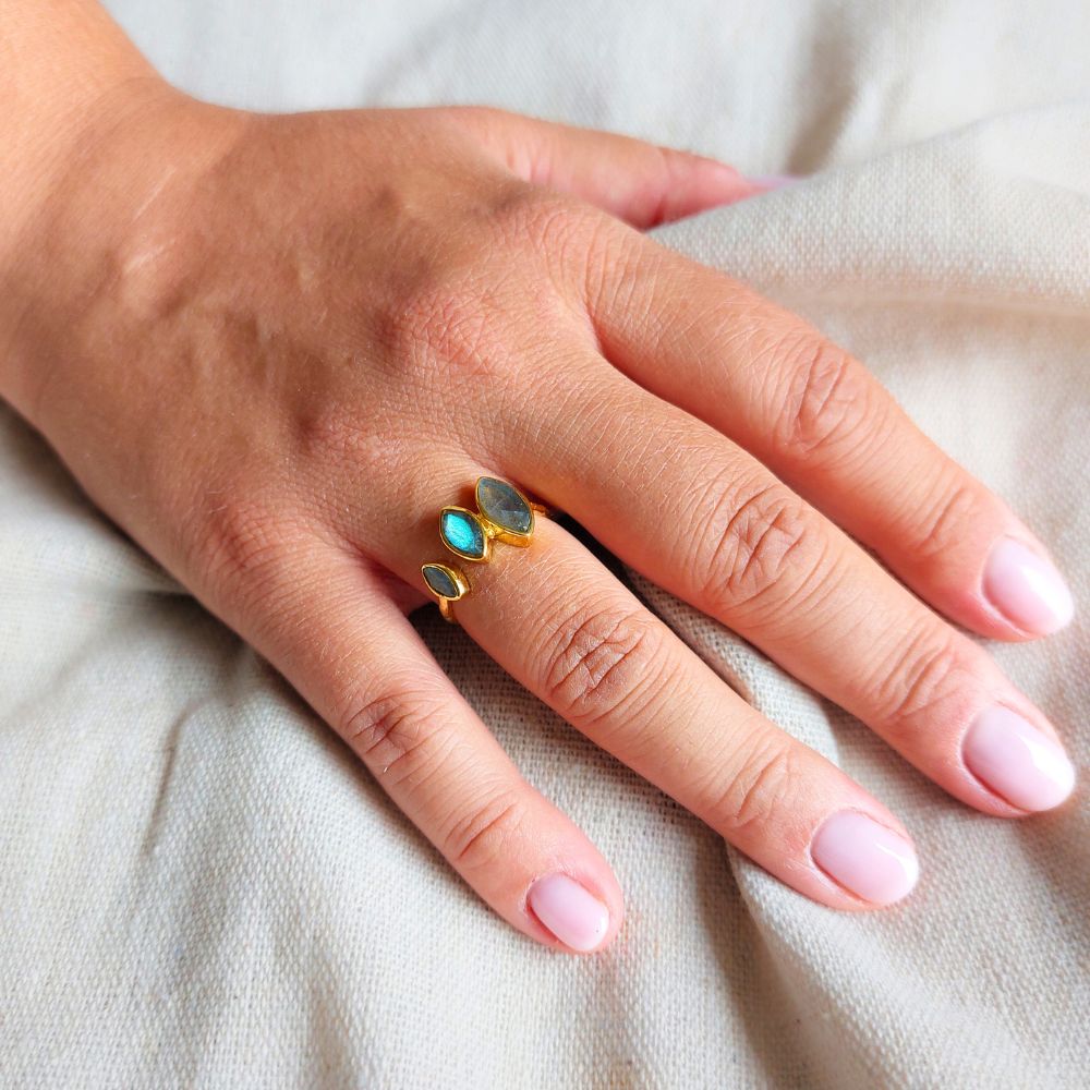 Bague "Fortuna" en Labradorite
