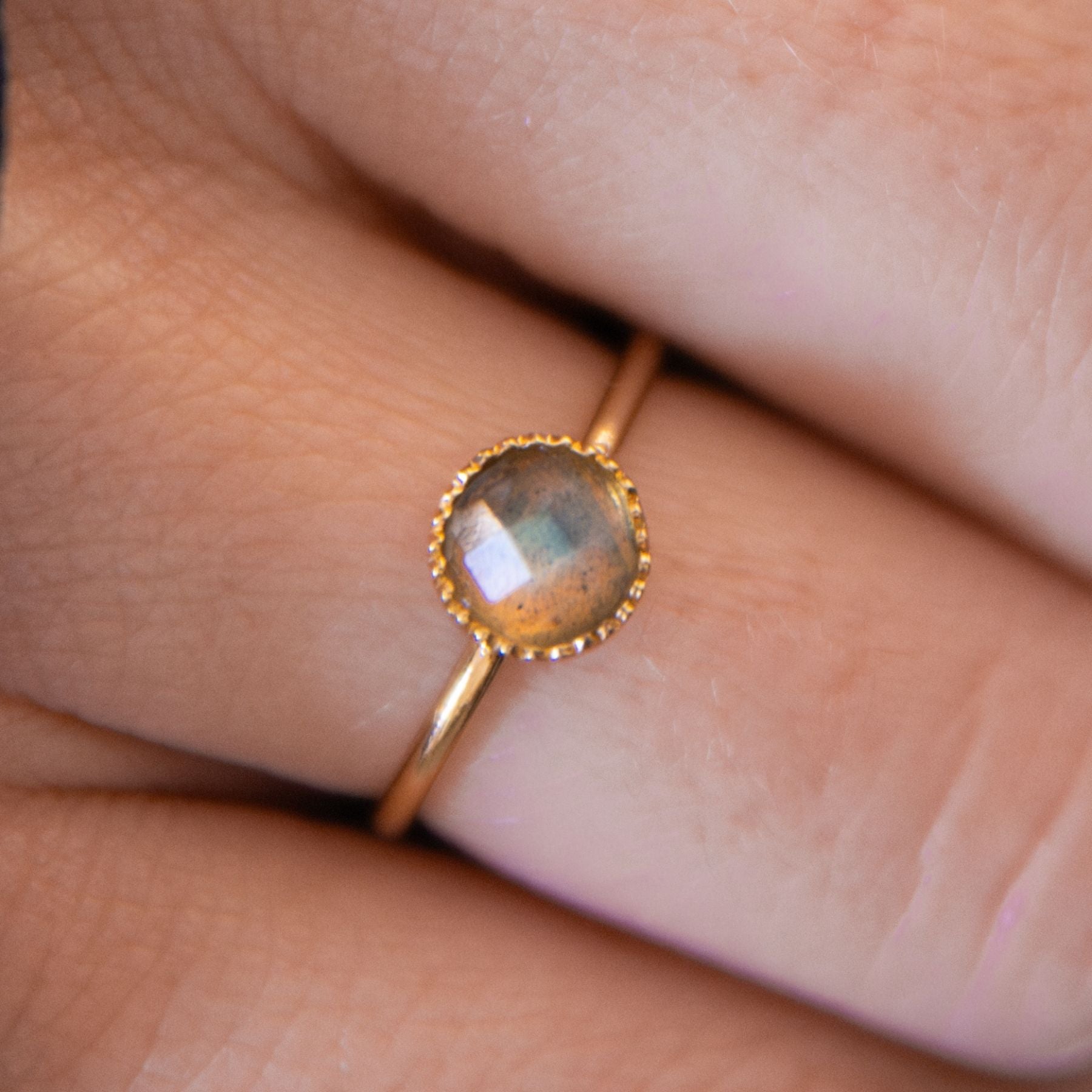 Bague "Nérée" en Labradorite
