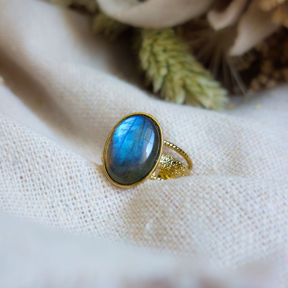 Bague "Ninmah" en Labradorite