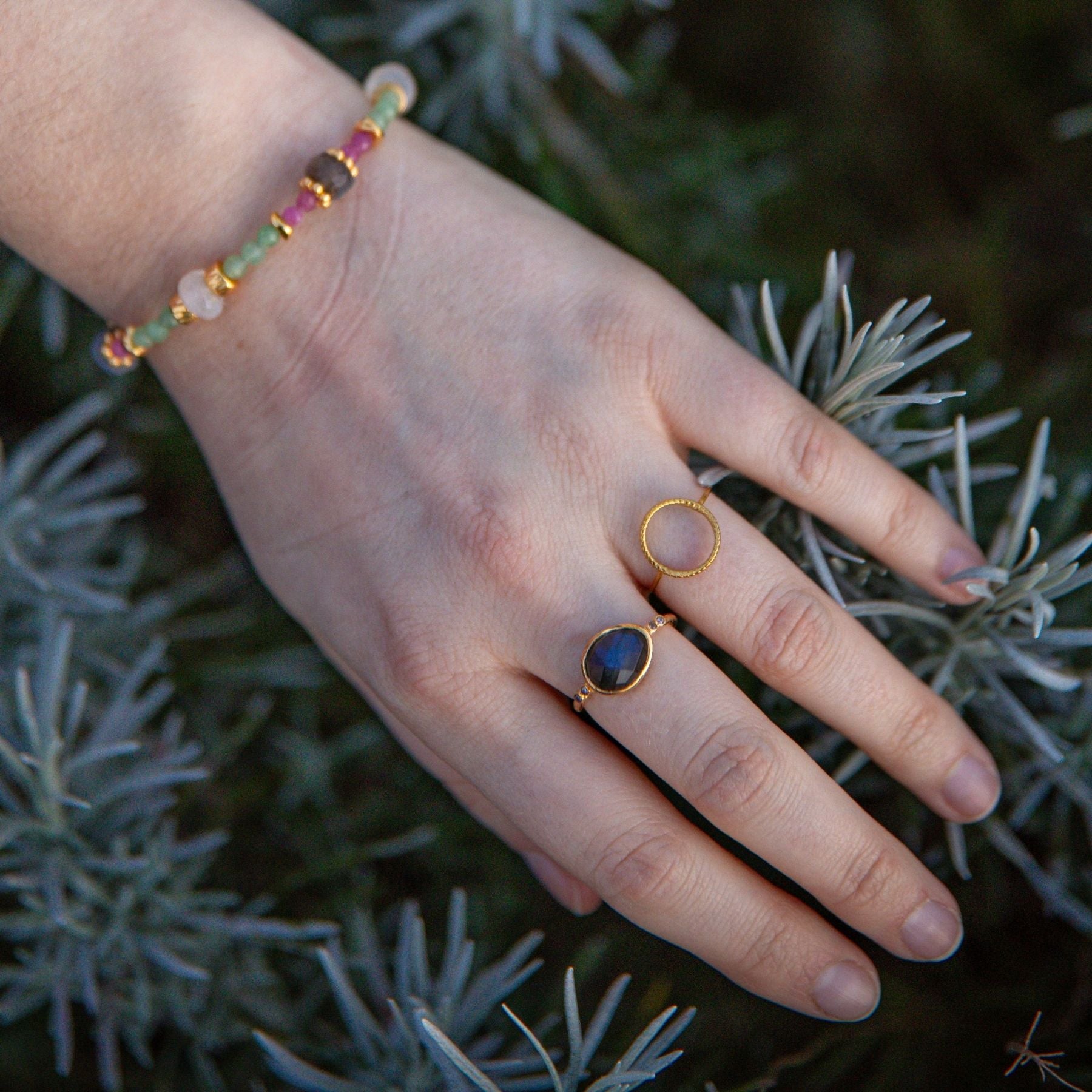 Bague "Thémis" en Labradorite