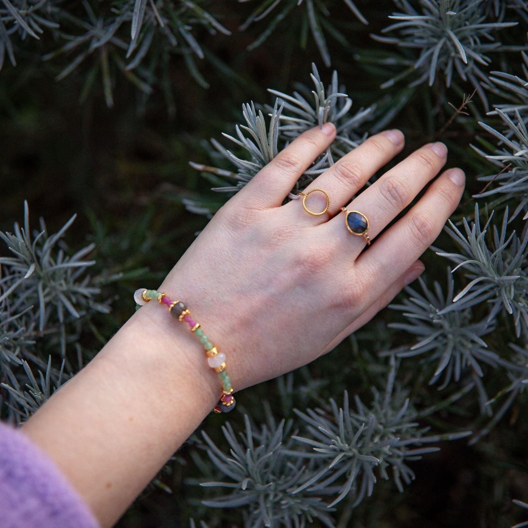 Bague "Thémis" en Labradorite
