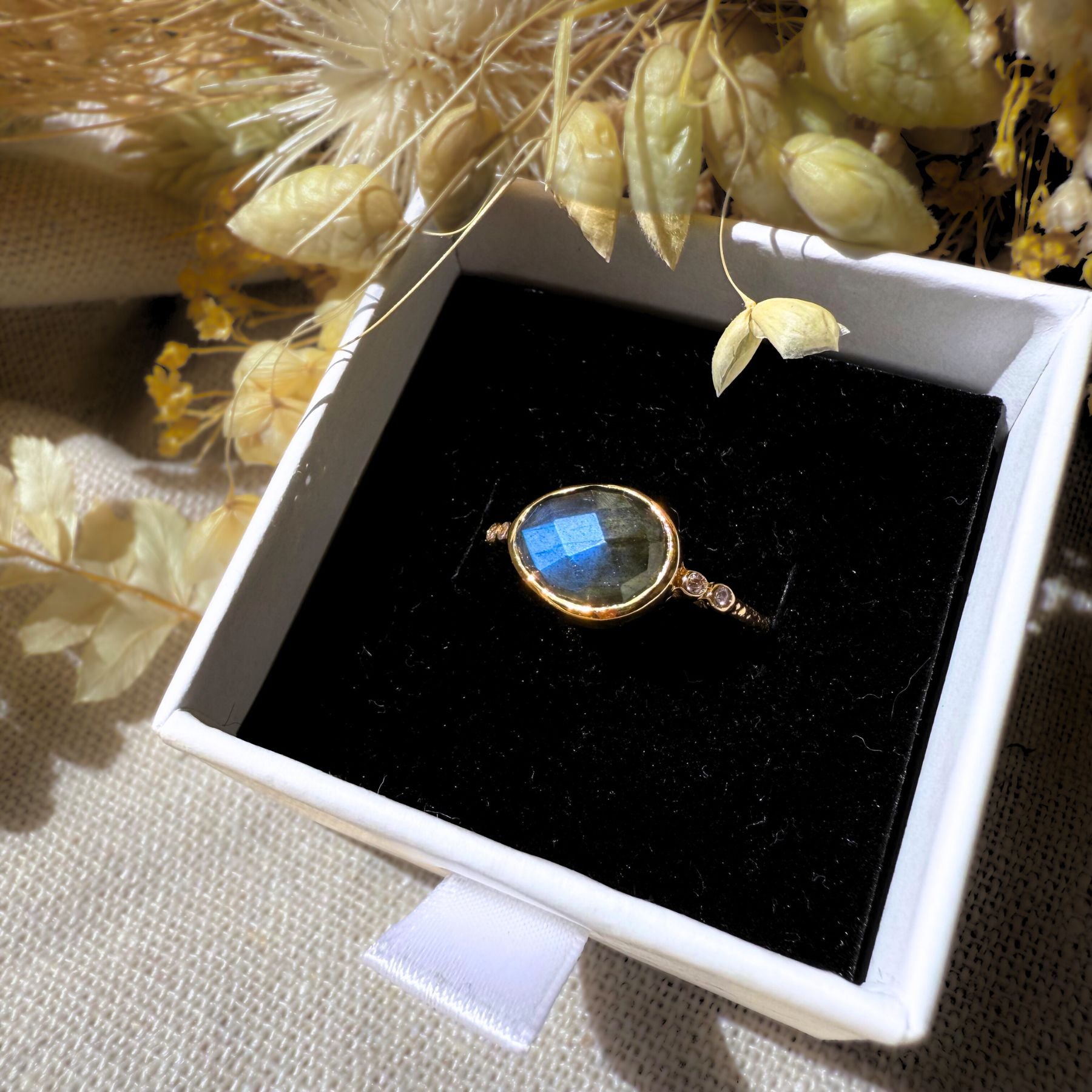 Bague "Thémis" en Labradorite