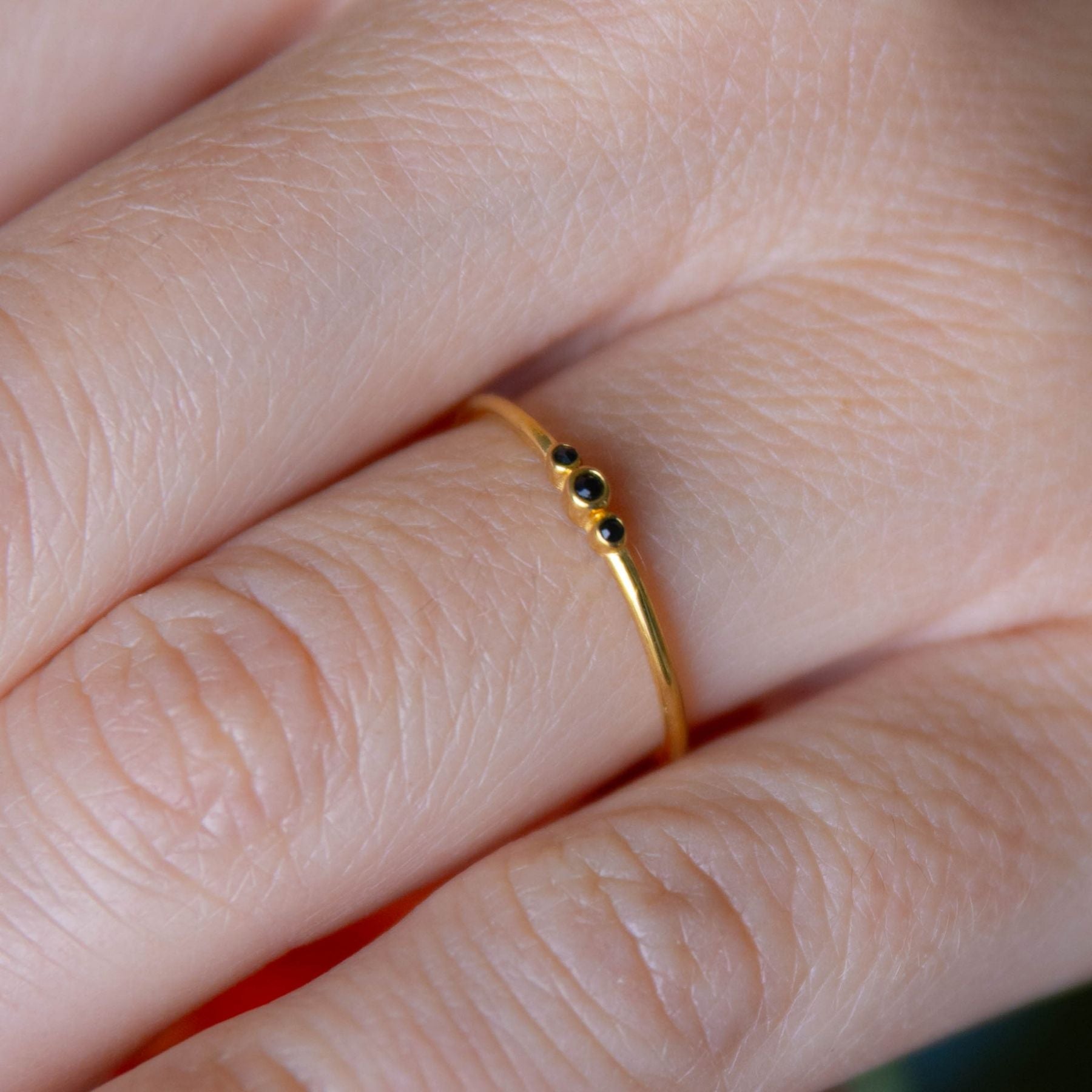 Bague en Zircon noir