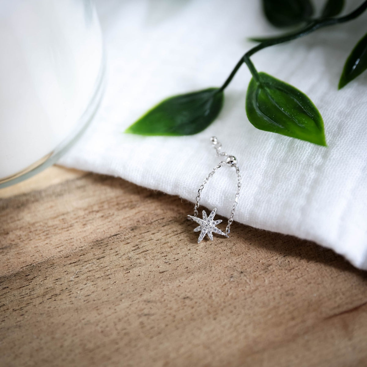 Bague Breloque Étoile Potelée En Argent Sterling 925 - Neuf Avec Étiquettes - Bijou Mignon