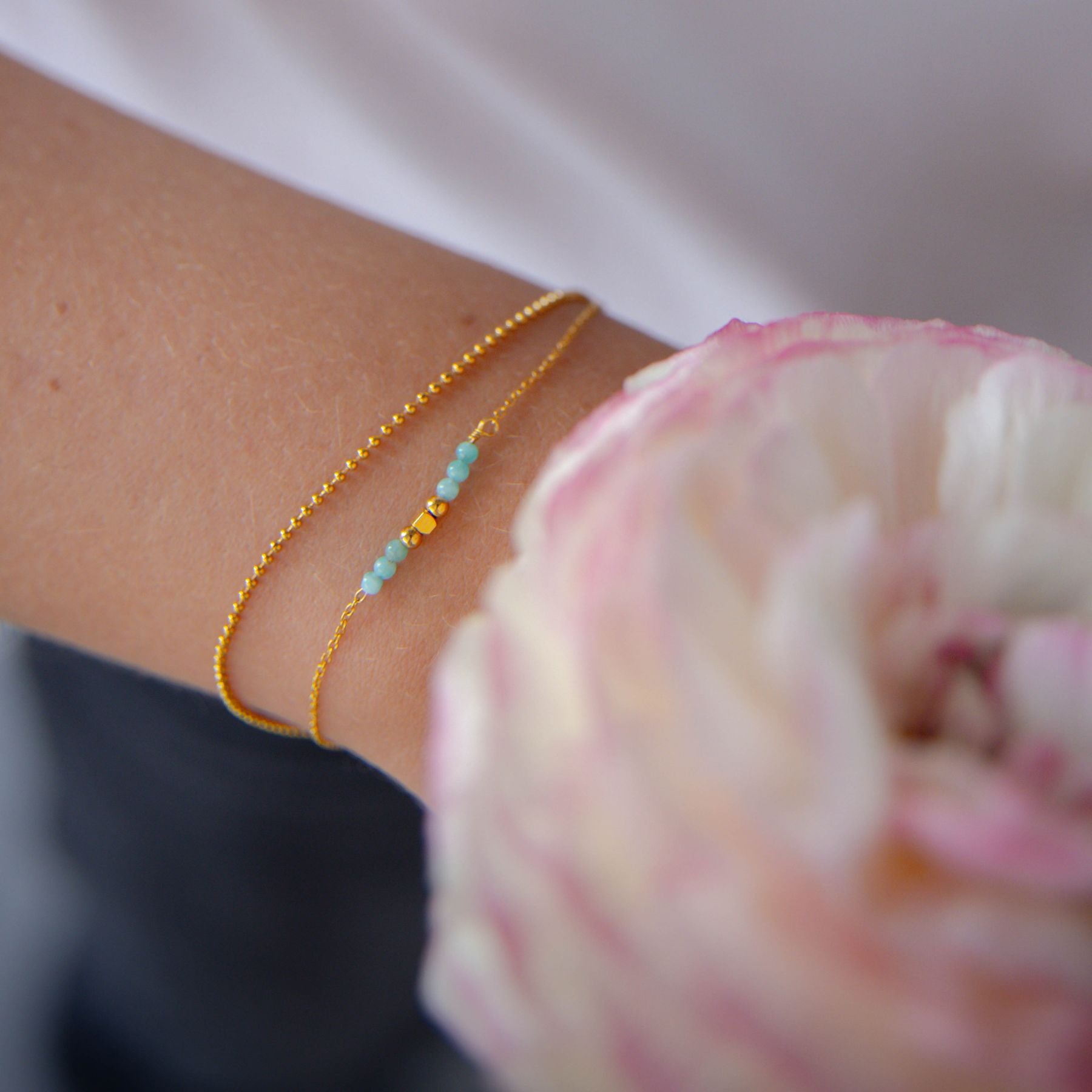 Bracelet "Anahita" en Amazonite