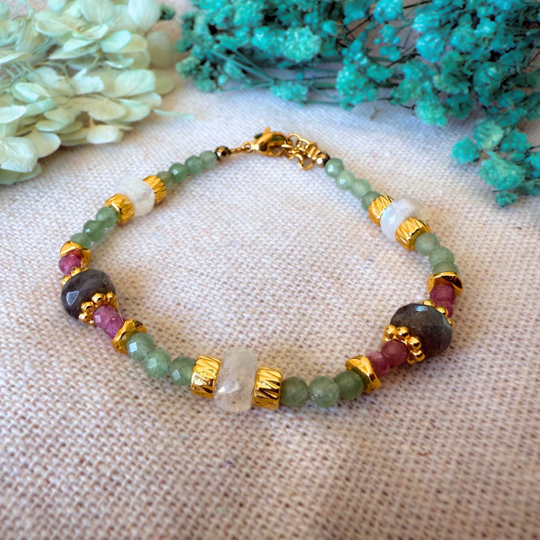 Bracelet "Athéna" en pierres naturelles