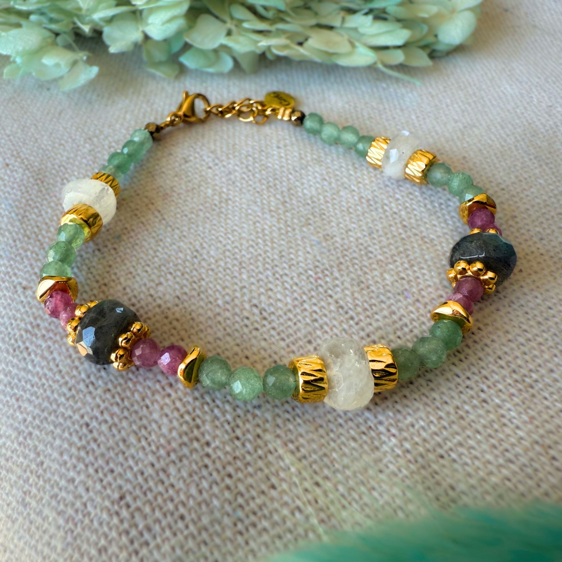 Bracelet "Athéna" en pierres naturelles