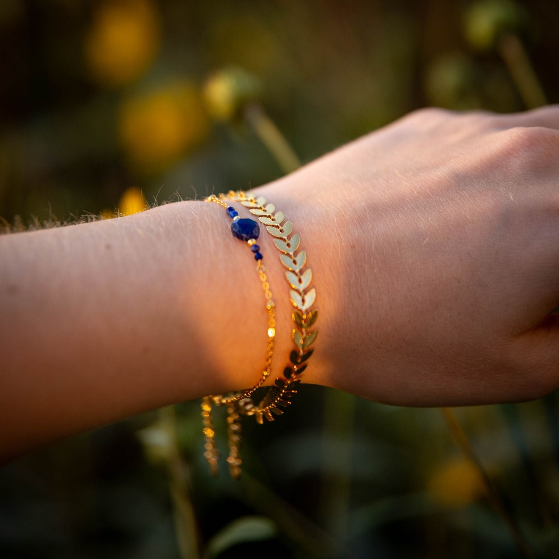Bracelet "Céos" en Lapis-lazuli