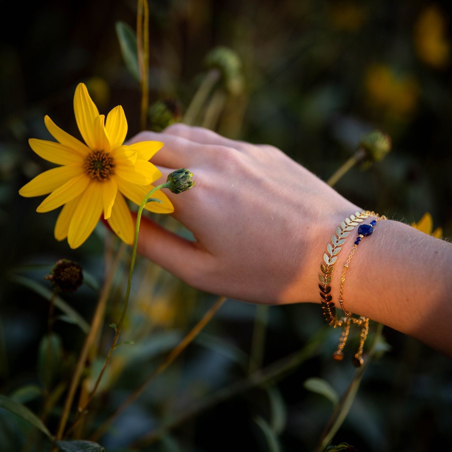 Bracelet "Céos" en Lapis-lazuli
