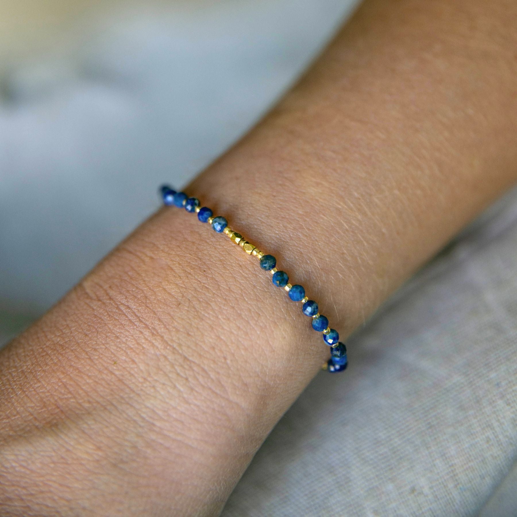 Bracelet "Kami" en Lapis-lazuli