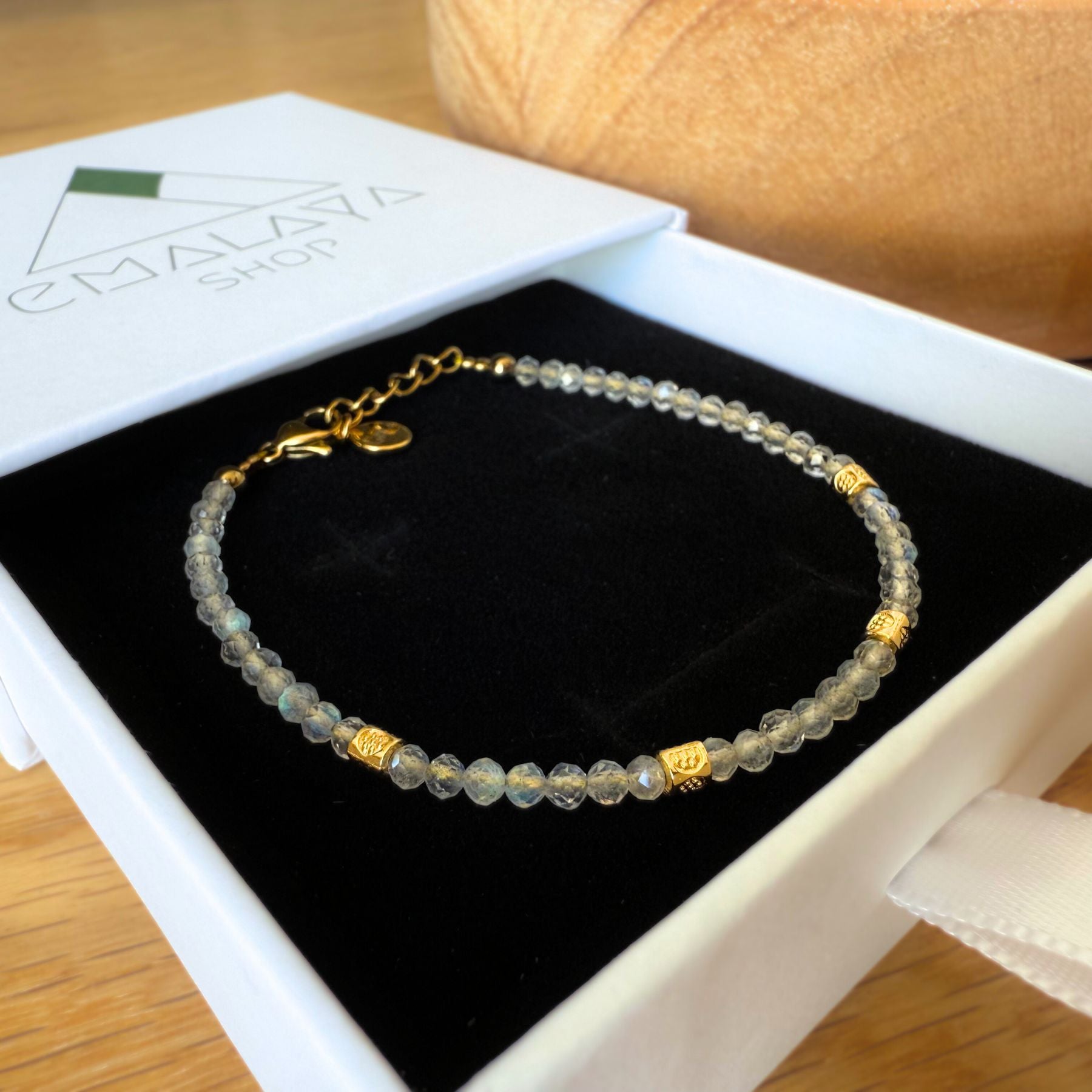 Bracelet "Minerve" en Labradorite