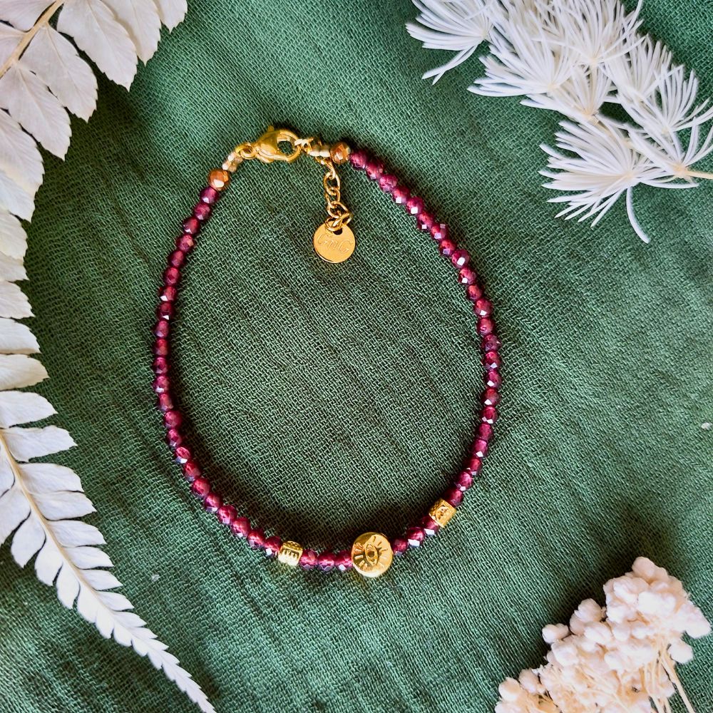 Bracelet "Rhéa" en Grenat