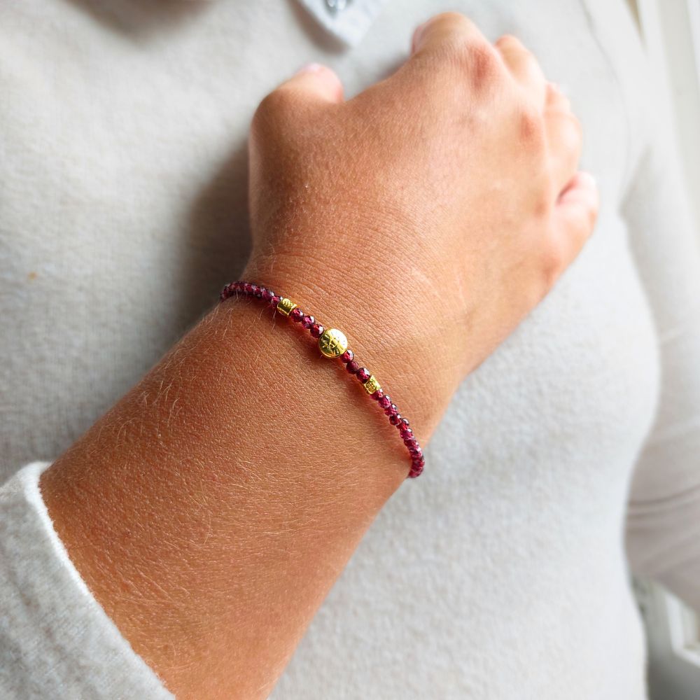 Bracelet "Rhéa" en Grenat