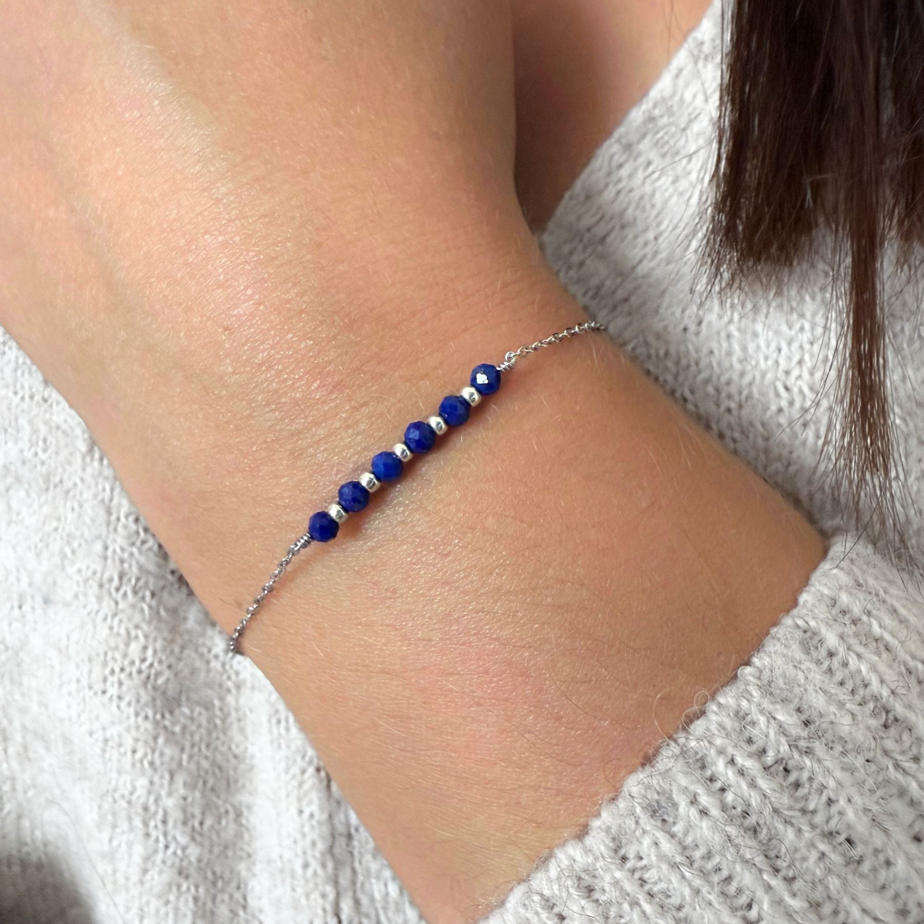 Bracelet "Sixtine" Lapis-lazuli 4