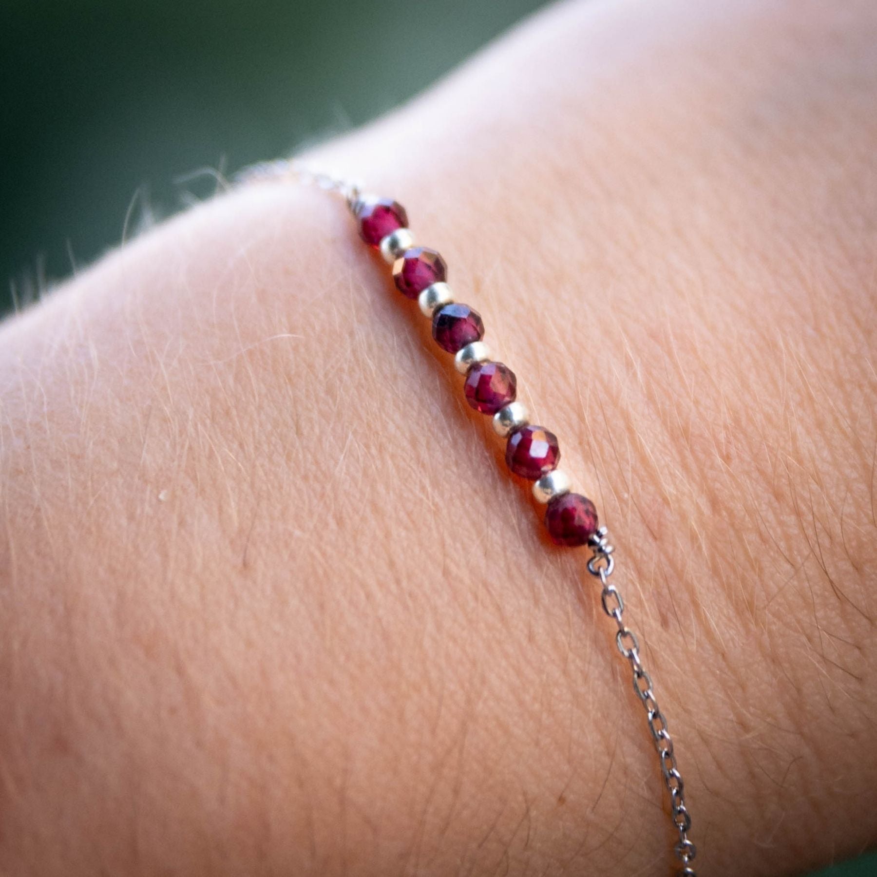 Bracelet "Sixtine" en Grenat