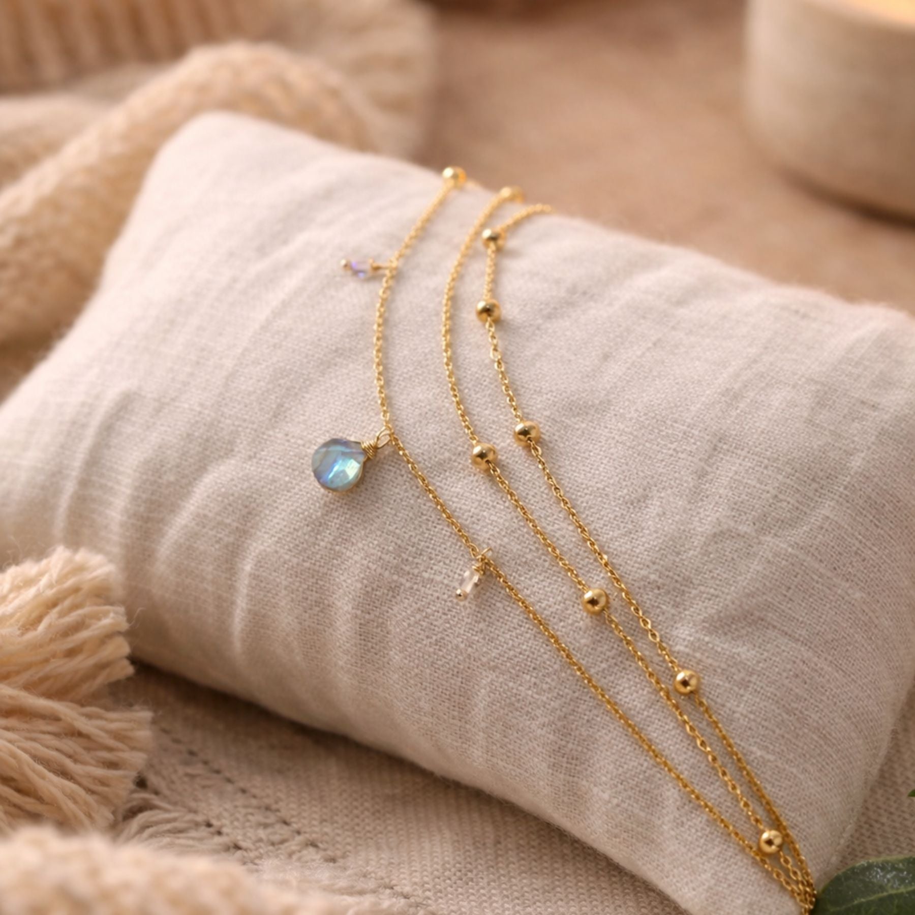 Bracelet "Trinité" en Labradorite