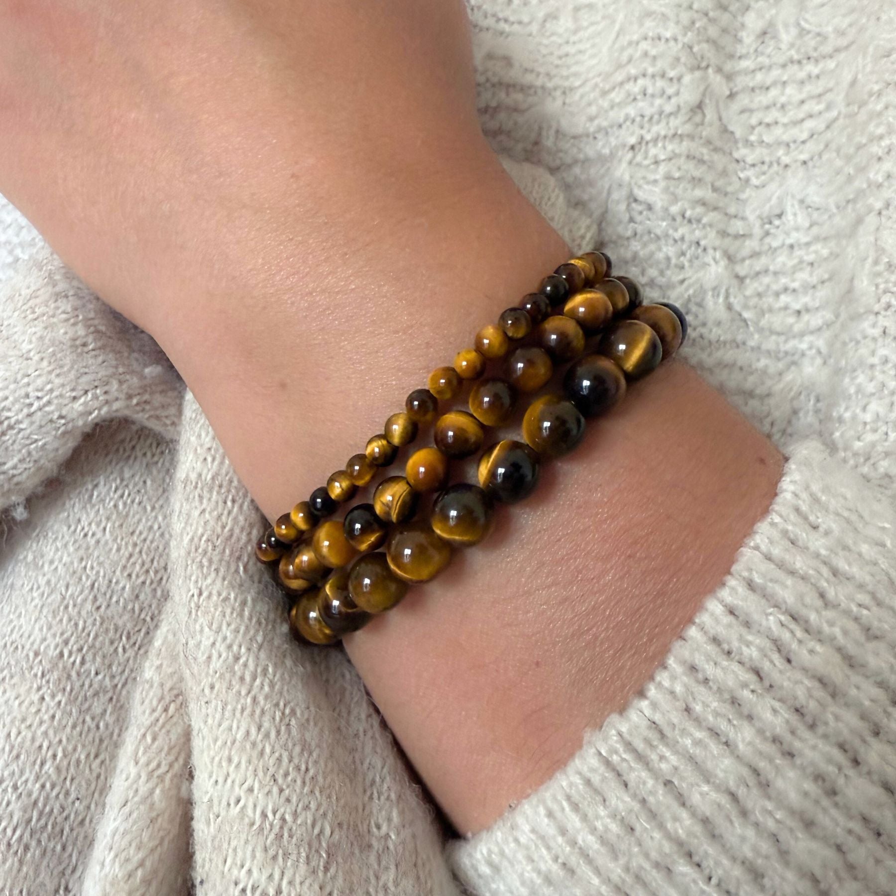 Bracelet en Oeil de tigre AA+