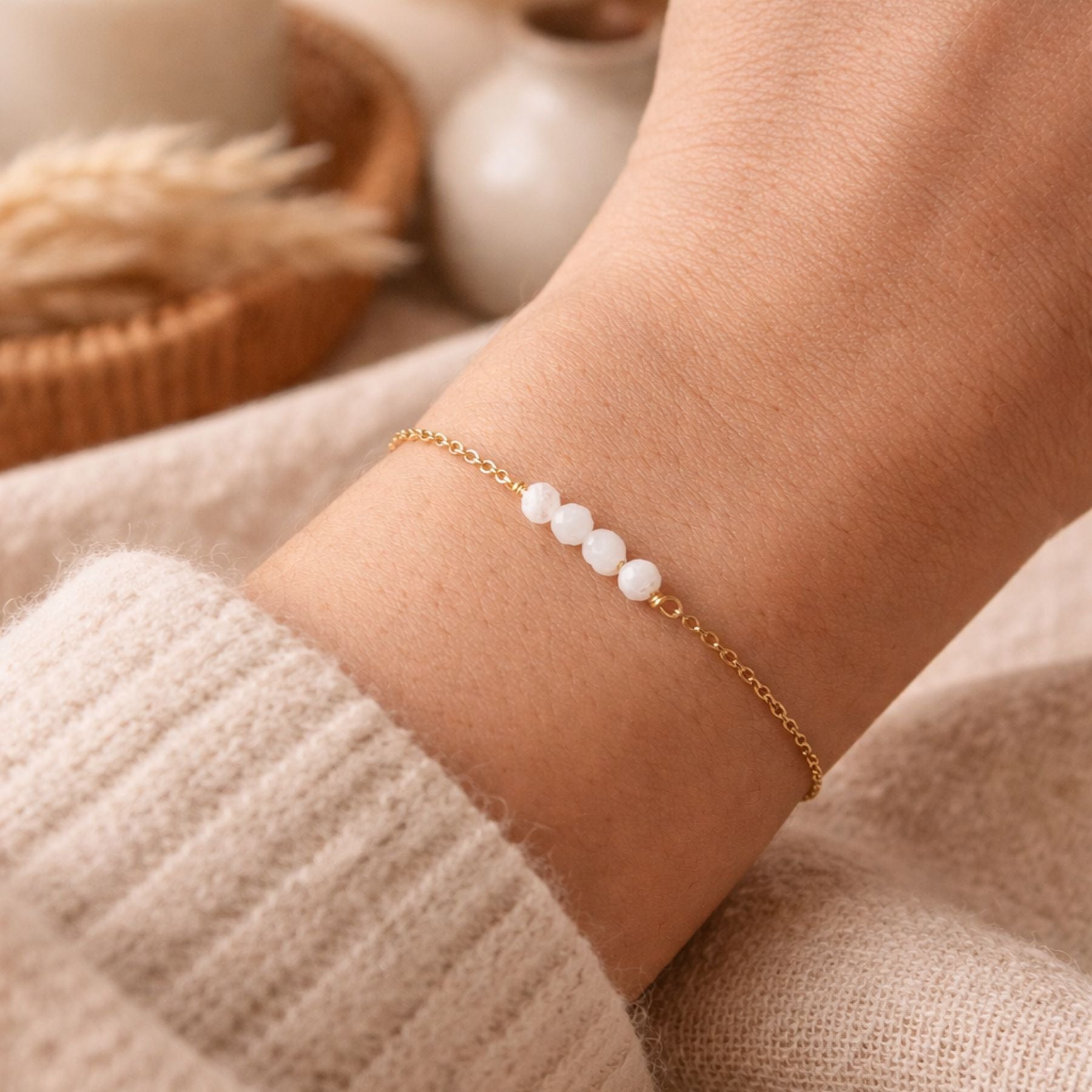 Bracelet en Pierre de lune