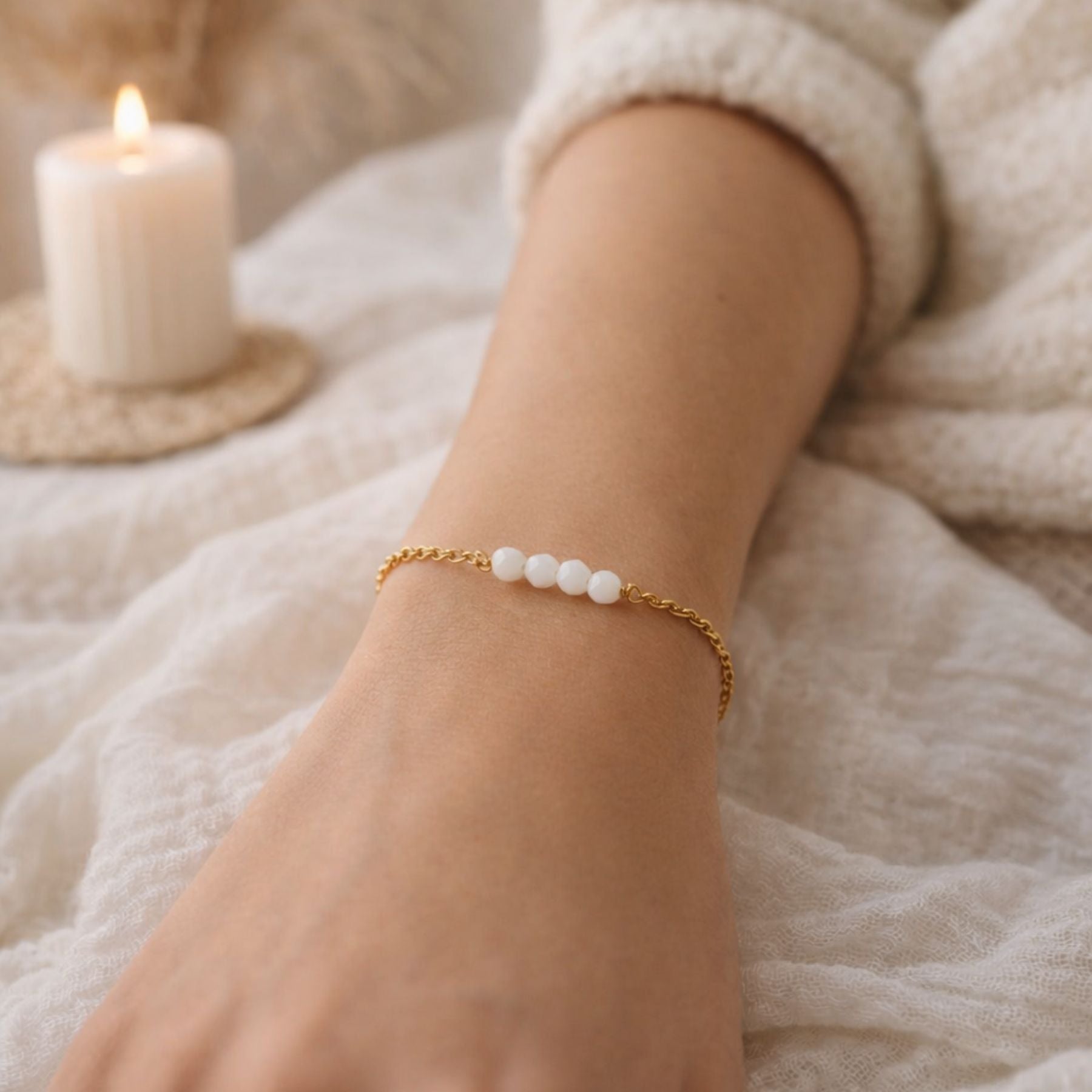 Bracelet en Pierre de lune