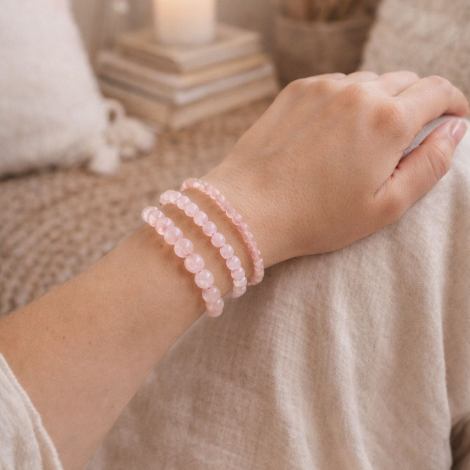 Bracelet en Quartz rose A