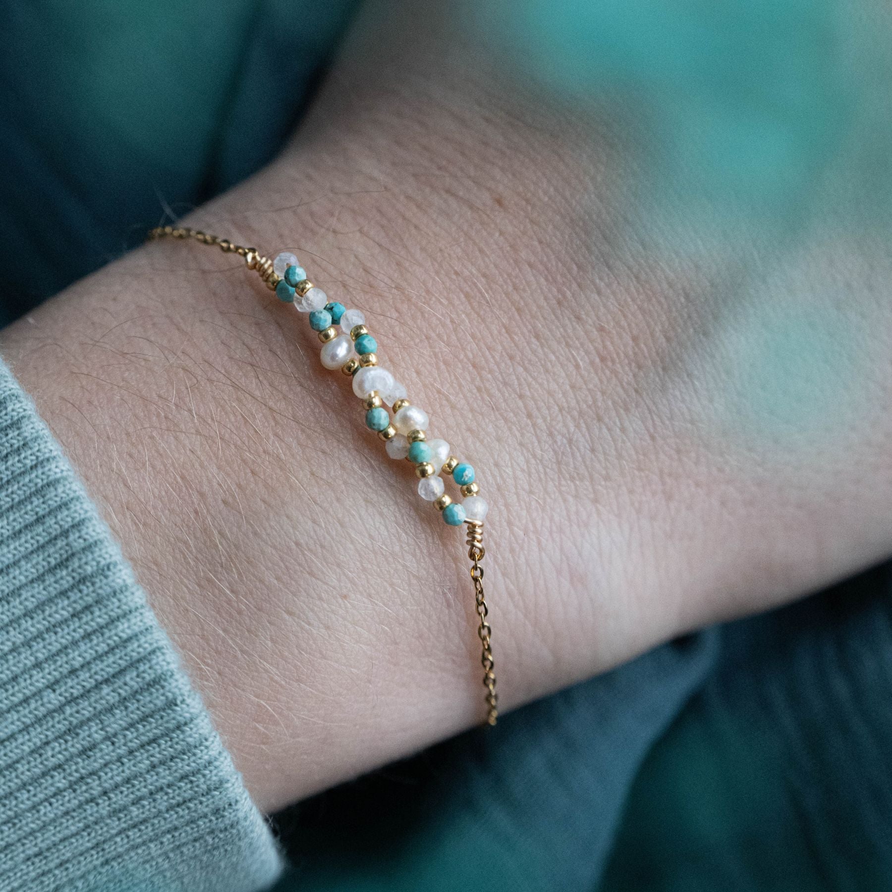 Bracelet en Turquoise africaine tressée