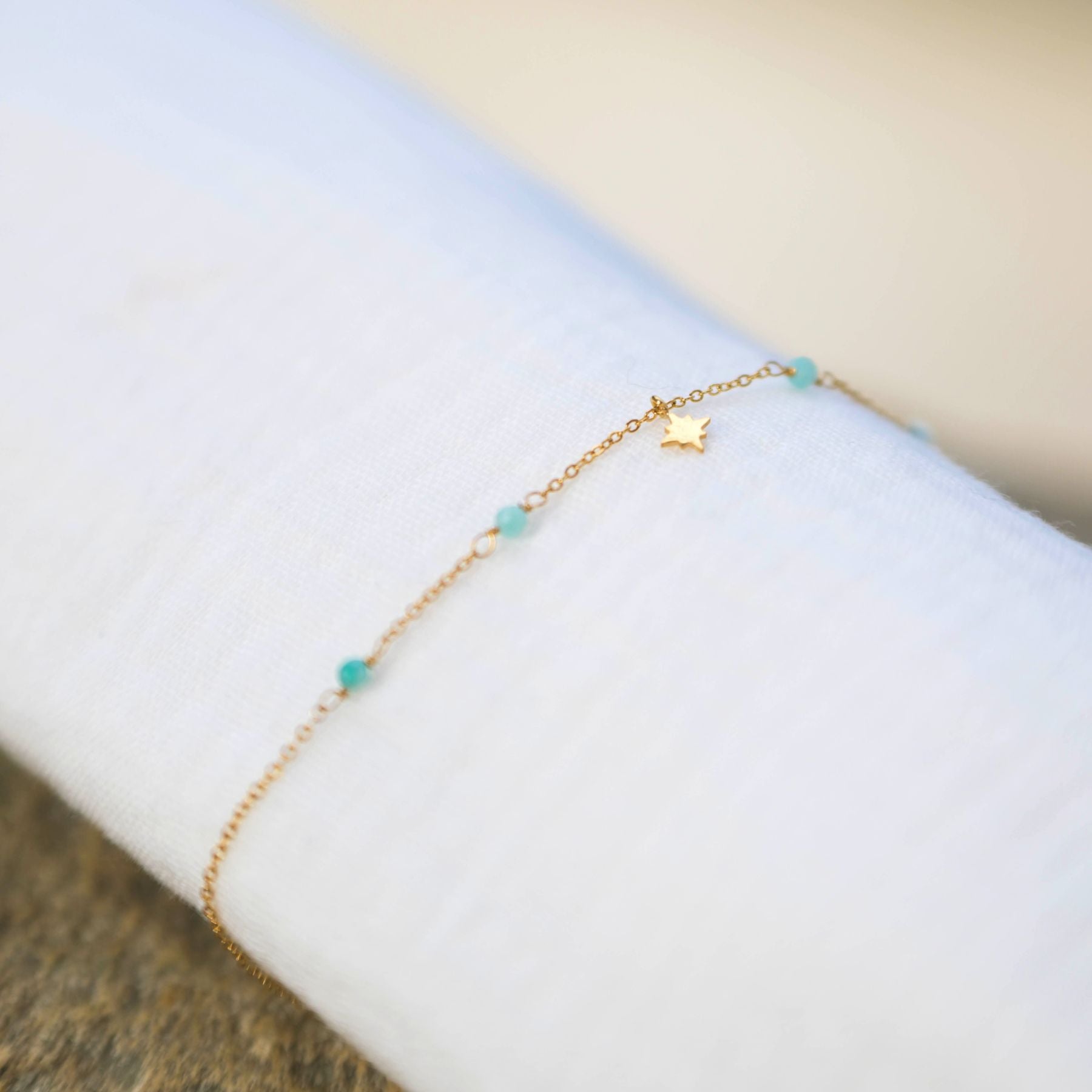 Bracelet "Étoile" en Amazonite