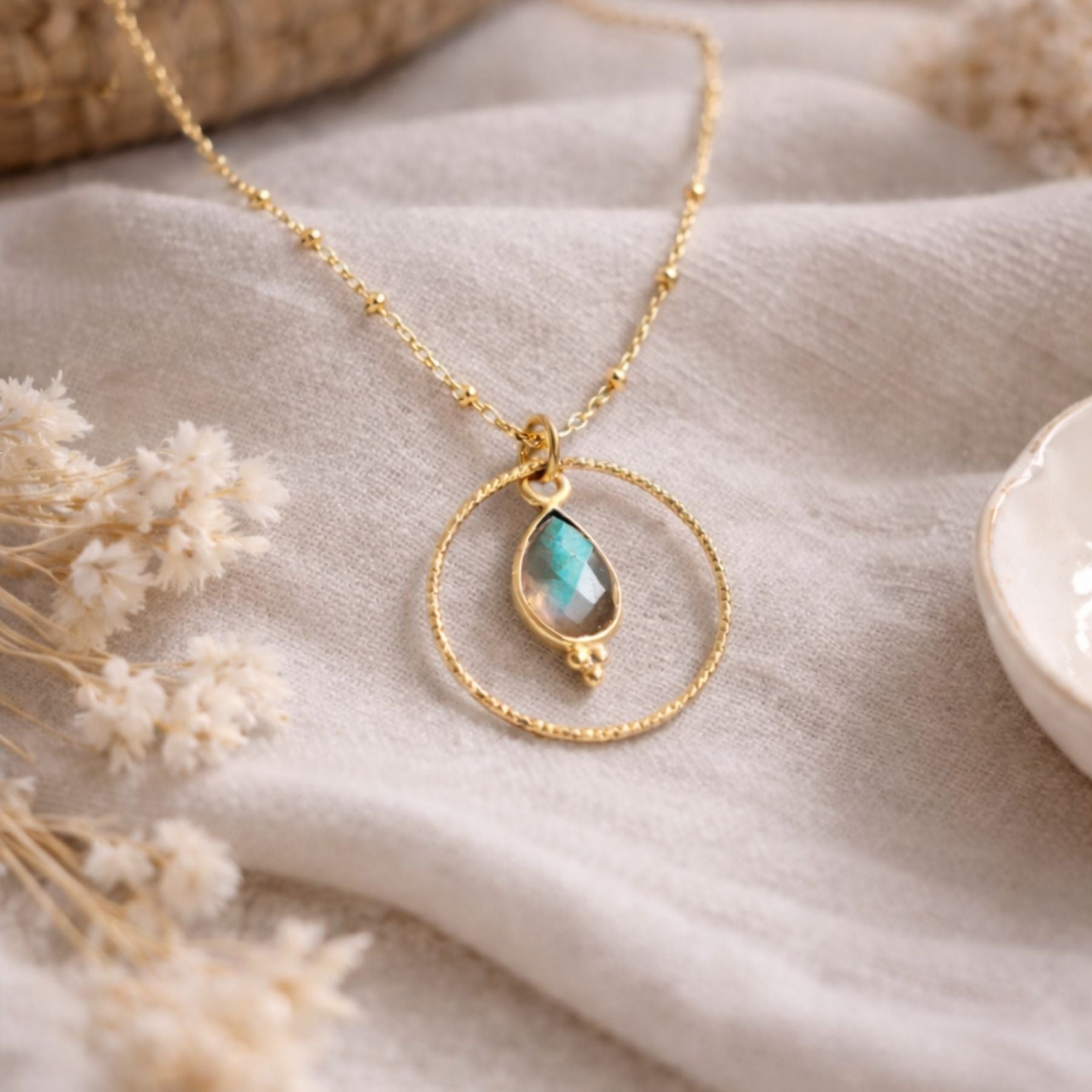 Collier "Acionna" en Labradorite