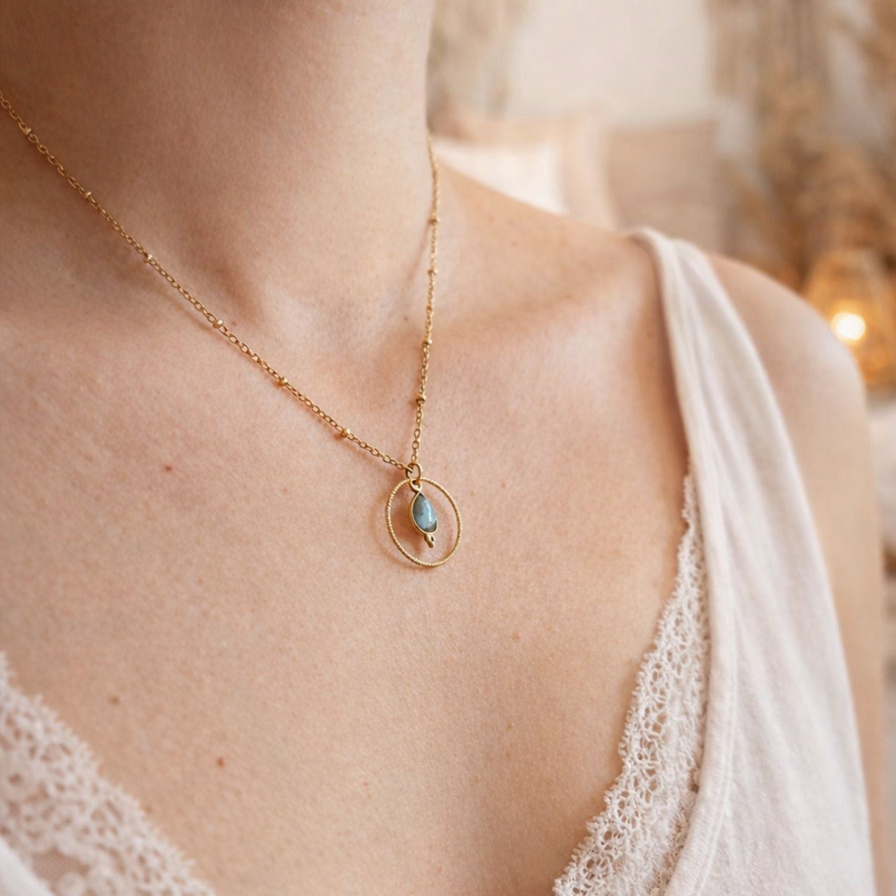 Collier "Acionna" en Labradorite