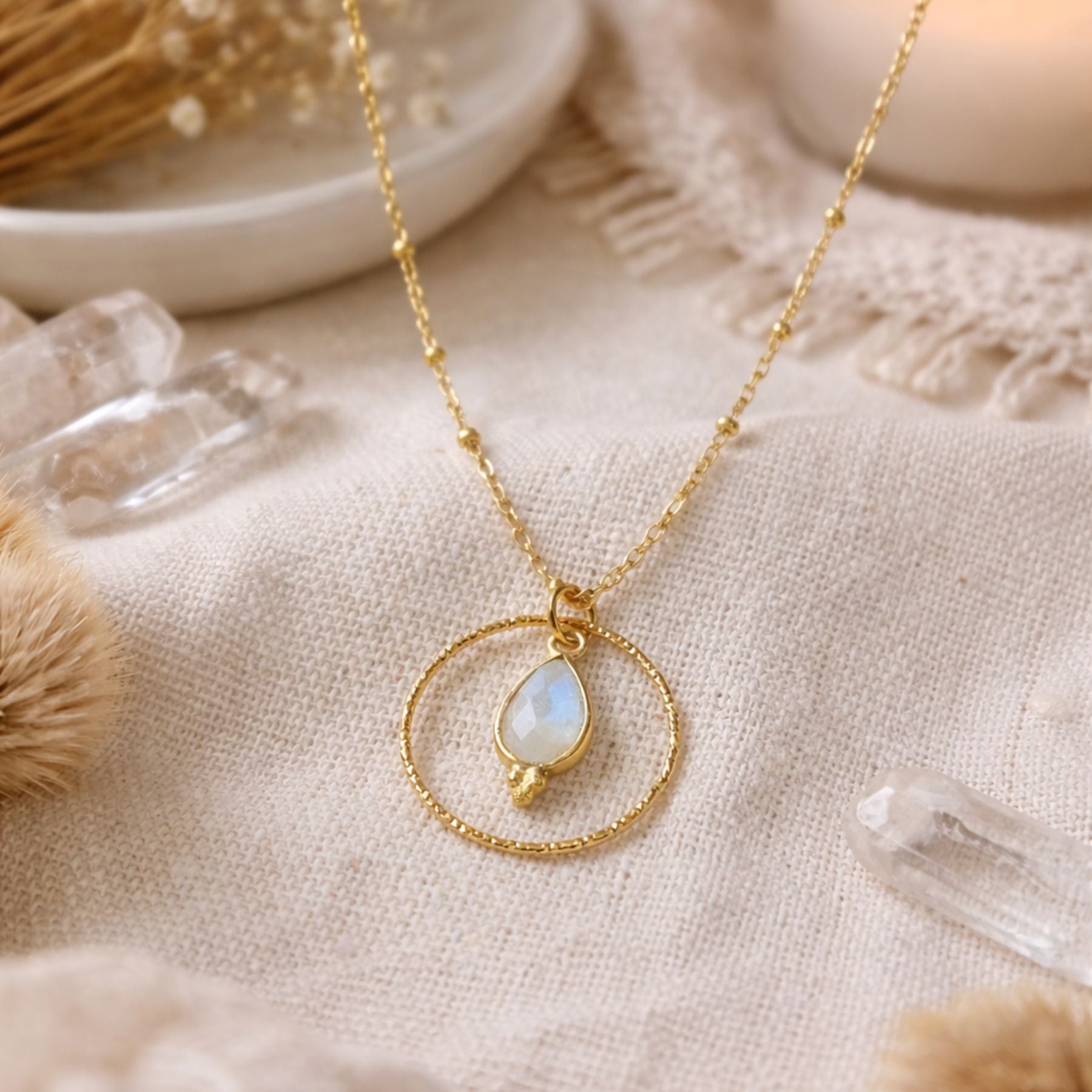 Collier "Acionna" en Pierre de Lune