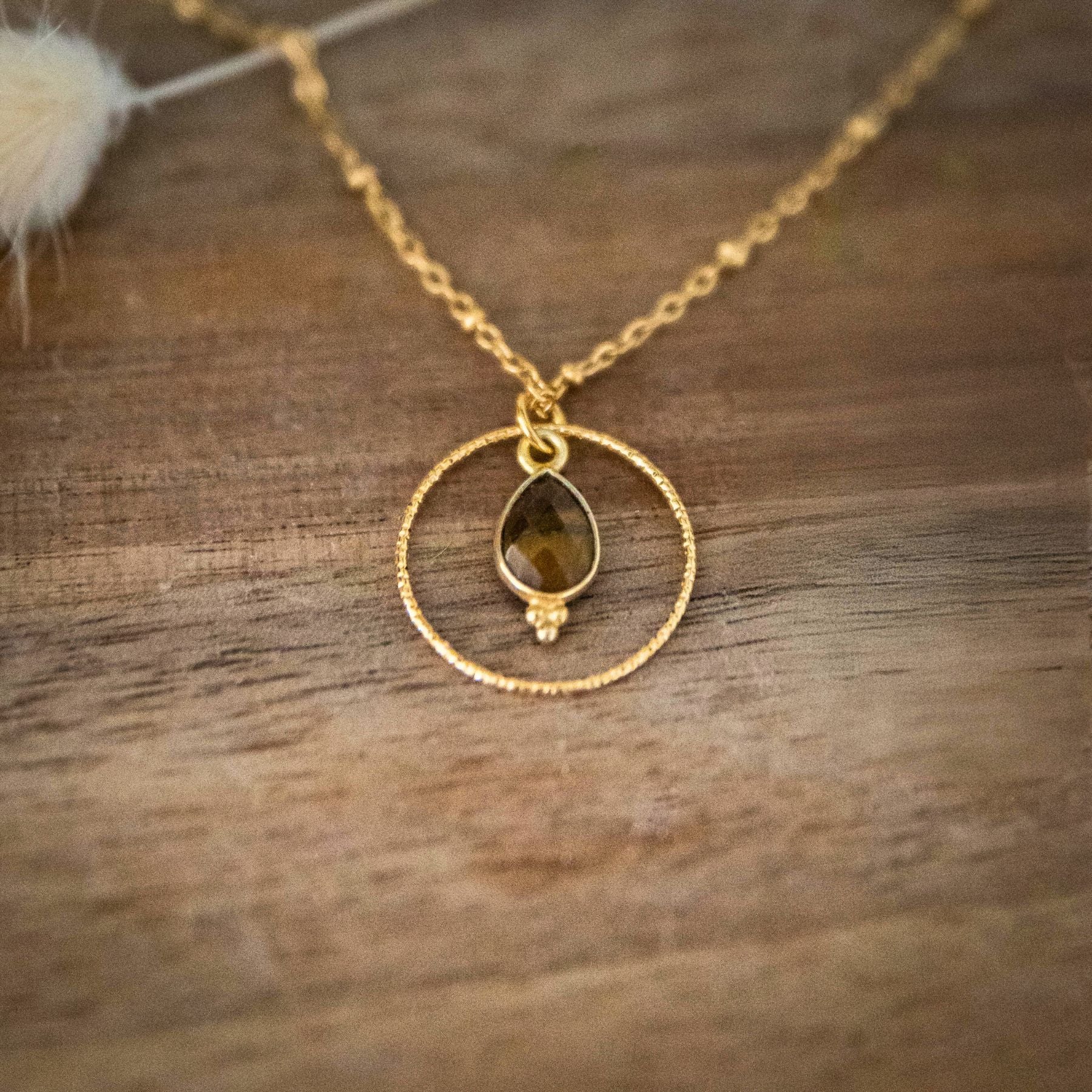 Collier "Acionna" en Œil de tigre