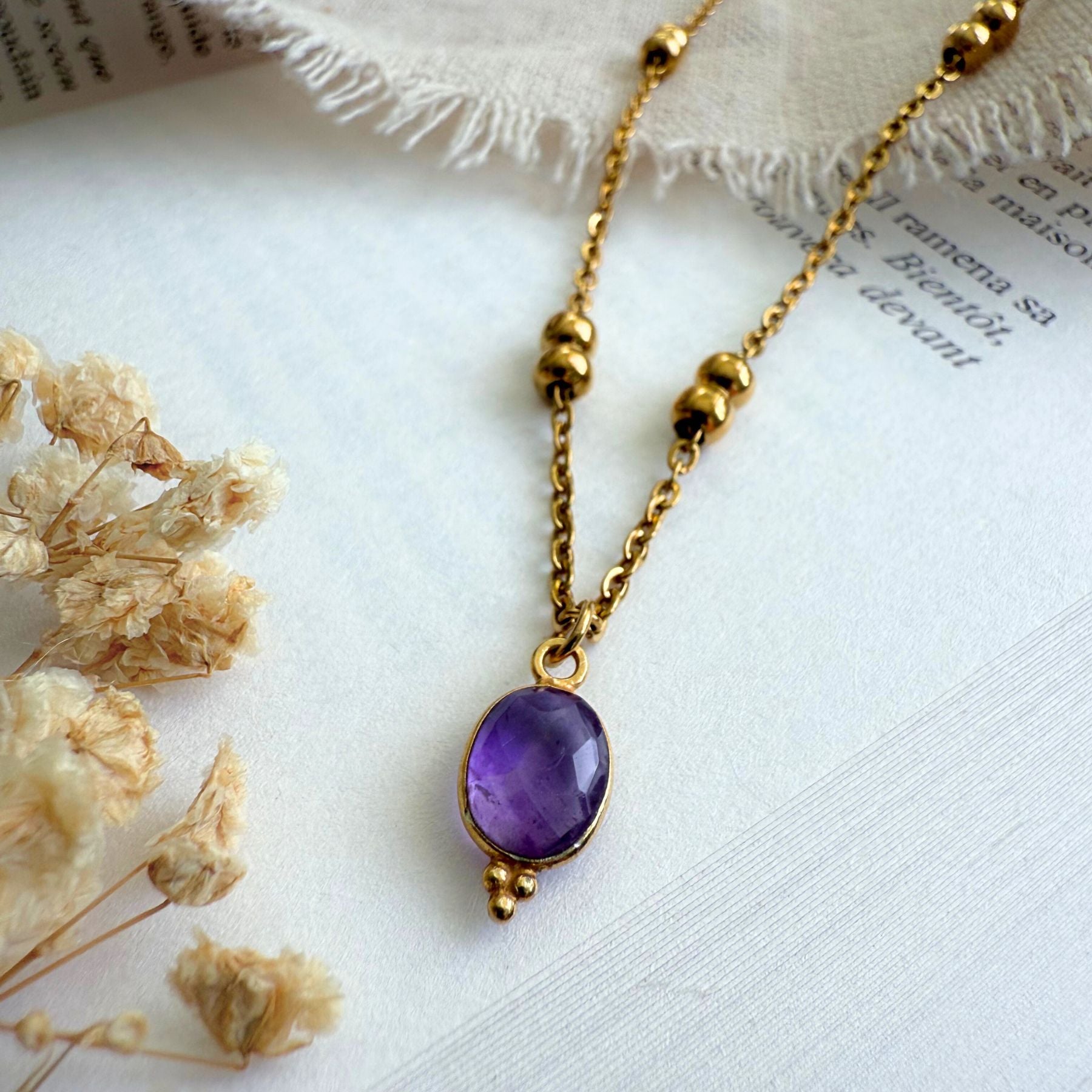 Collier "Calliope" - Améthyste