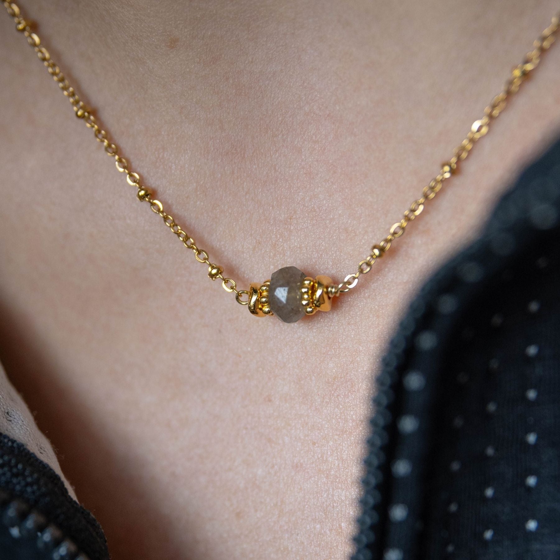 Collier "Iris" en Labradorite