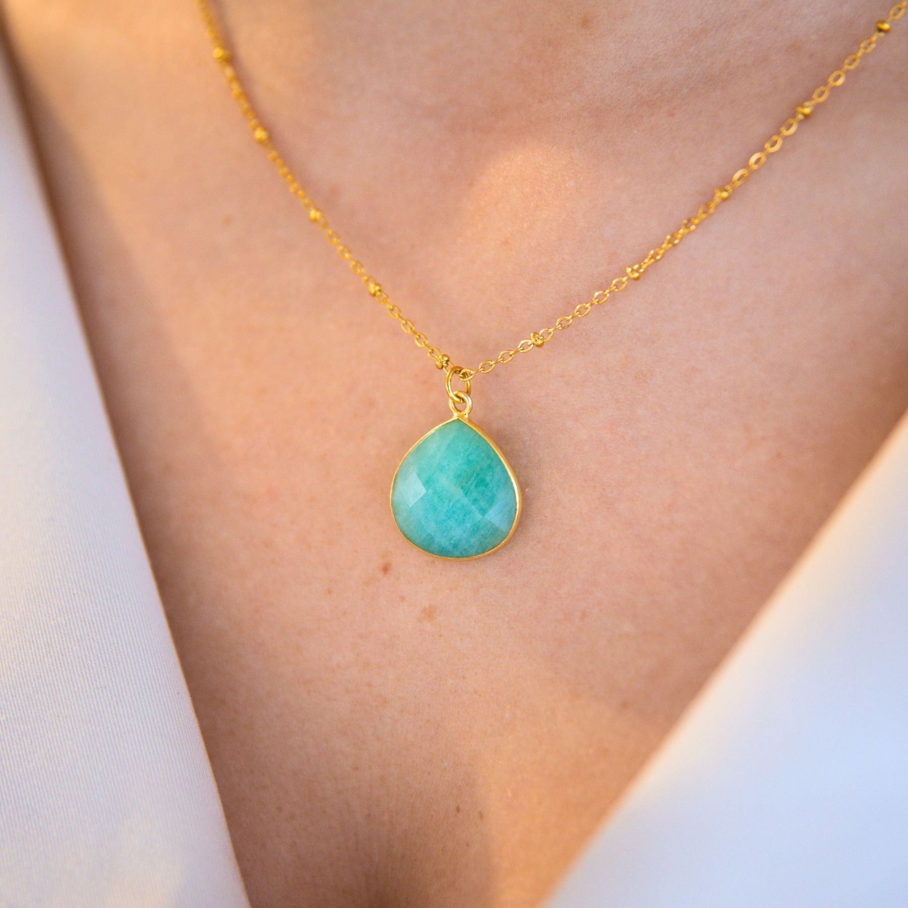 Collier "Némésis" en Amazonite
