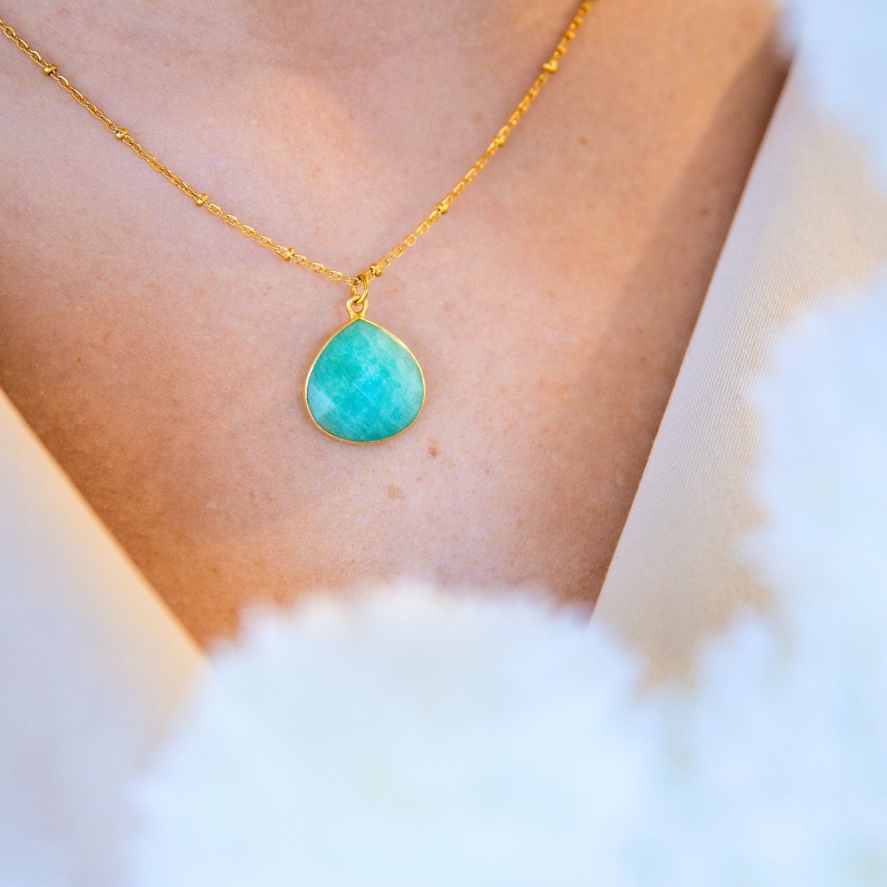 Collier "Némésis" en Amazonite