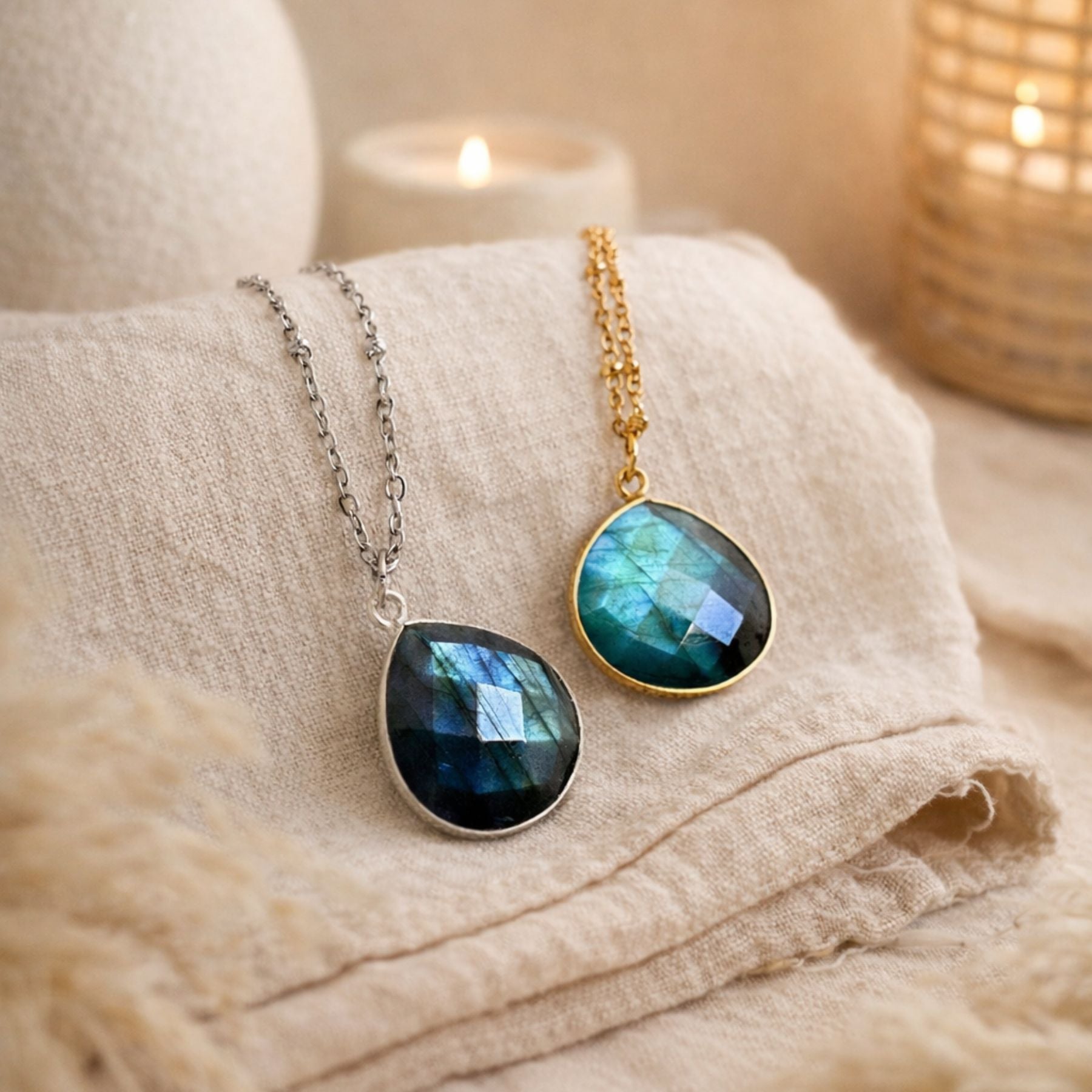 Collier "Némésis" en Labradorite