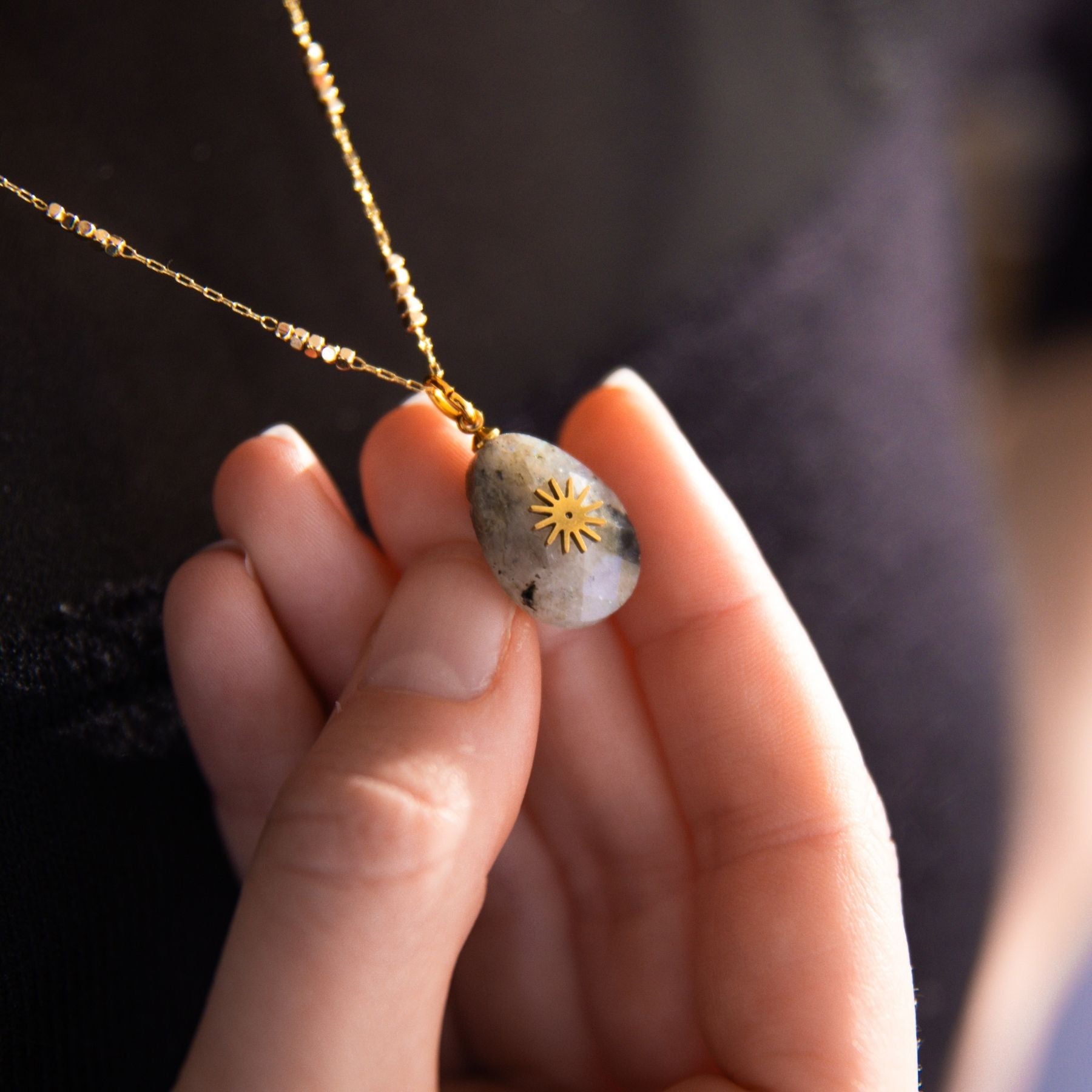 Collier "Sol" en Labradorite