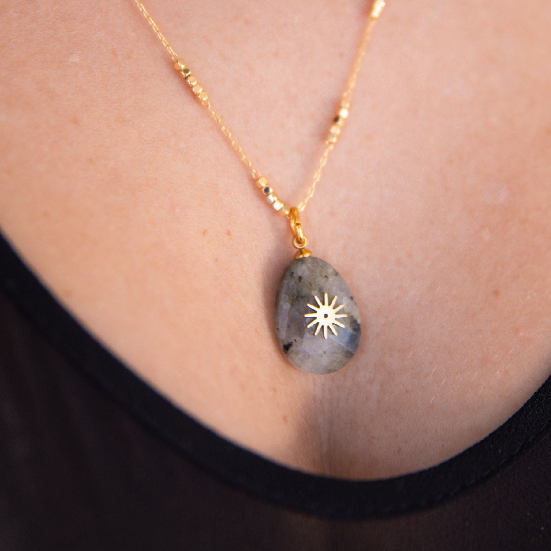 Collier "Sol" en Labradorite