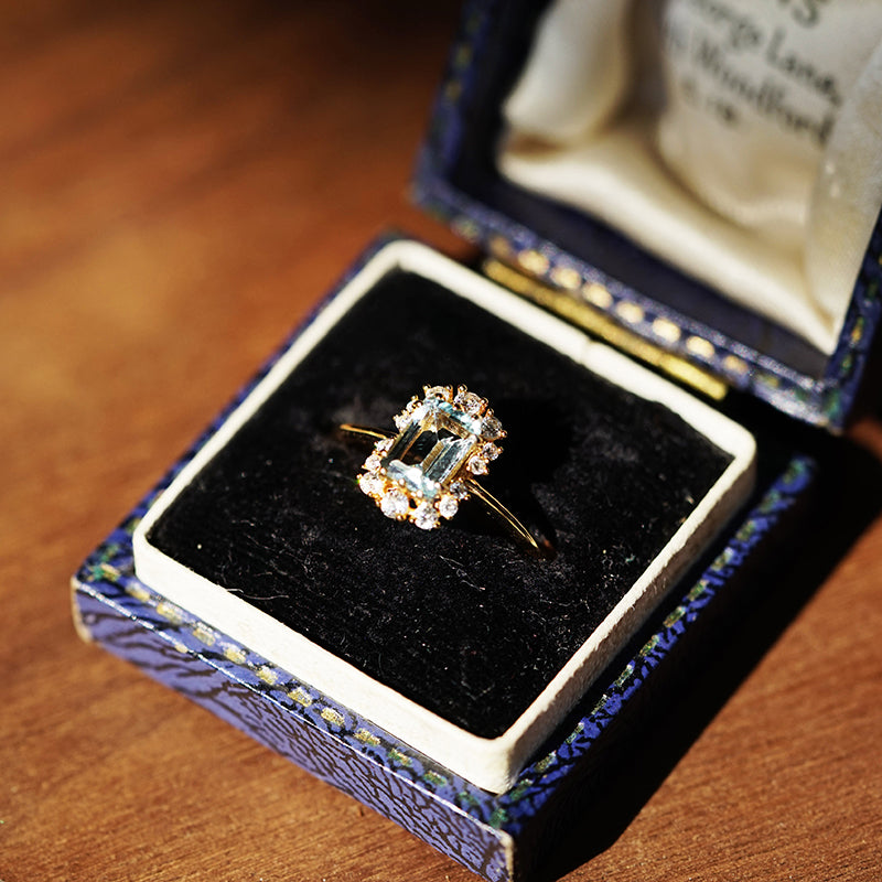 Bague en Topaze bleu