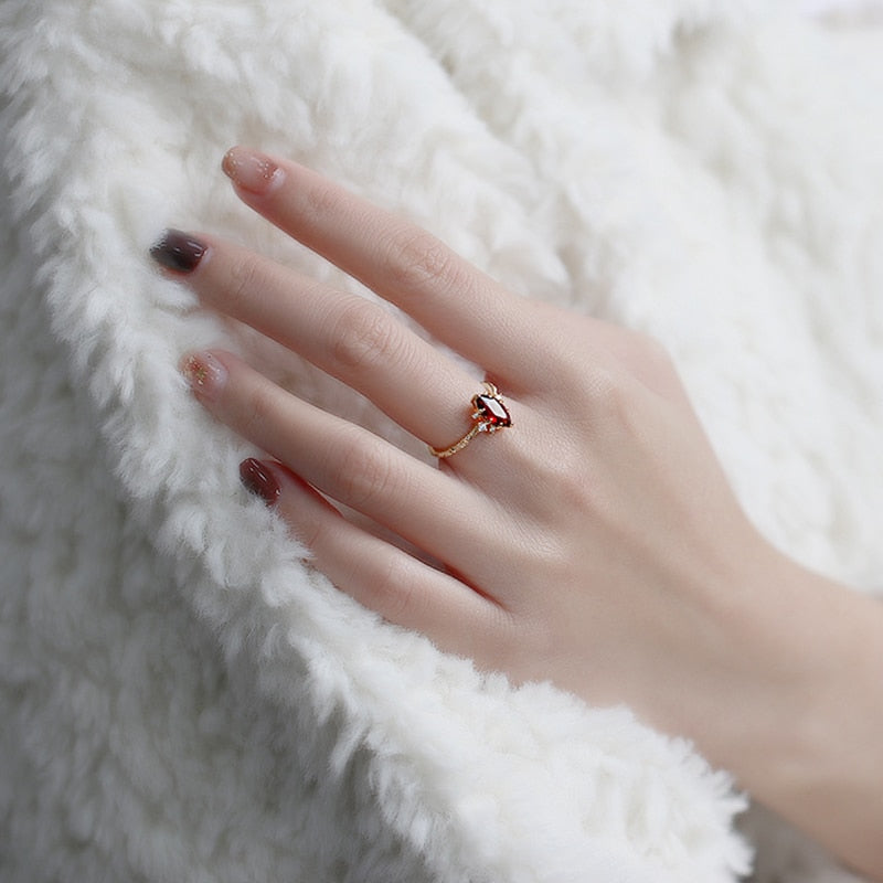 Bague "Marianne" en Grenat