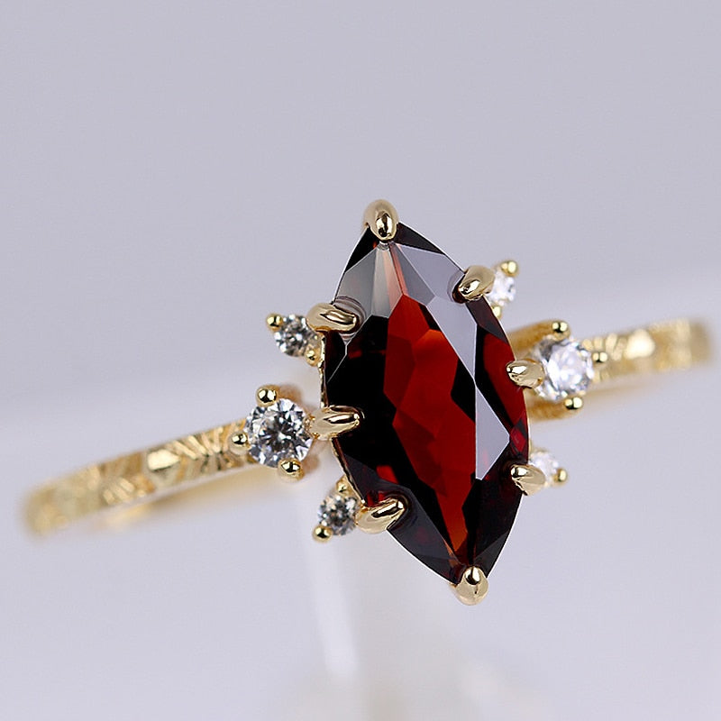 Bague "Marianne" en Grenat