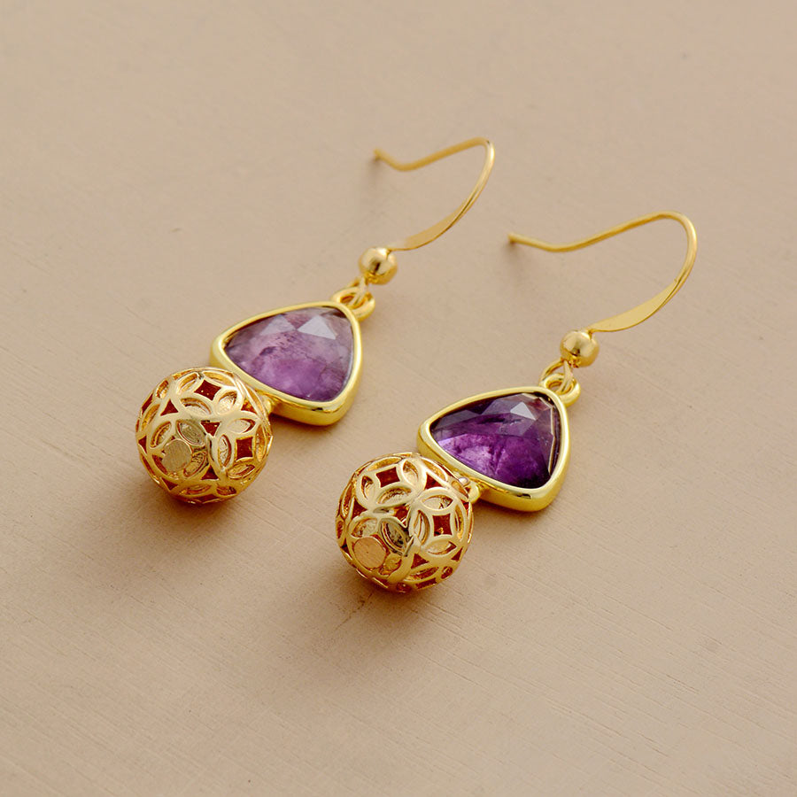 Boucles d'oreilles "Intuition" en Améthyste