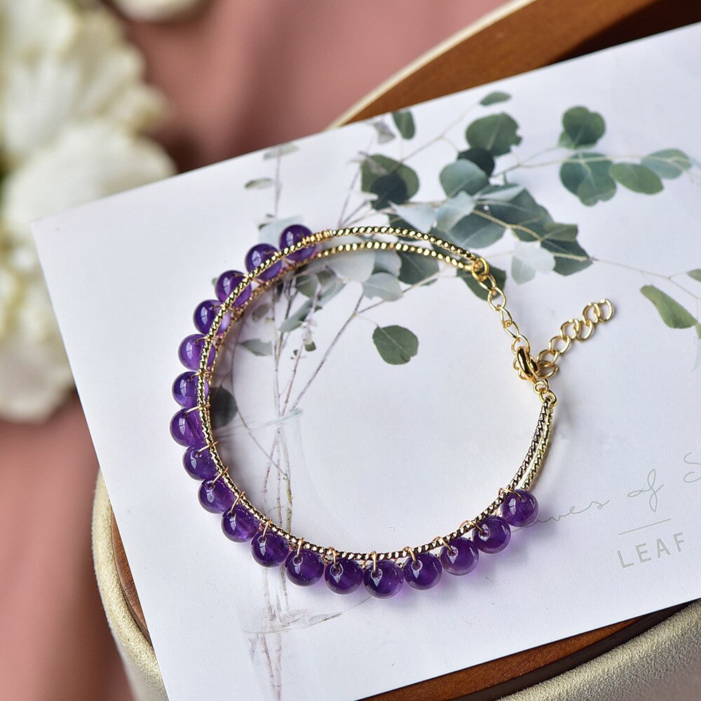 Bracelet en pierre Améthyste