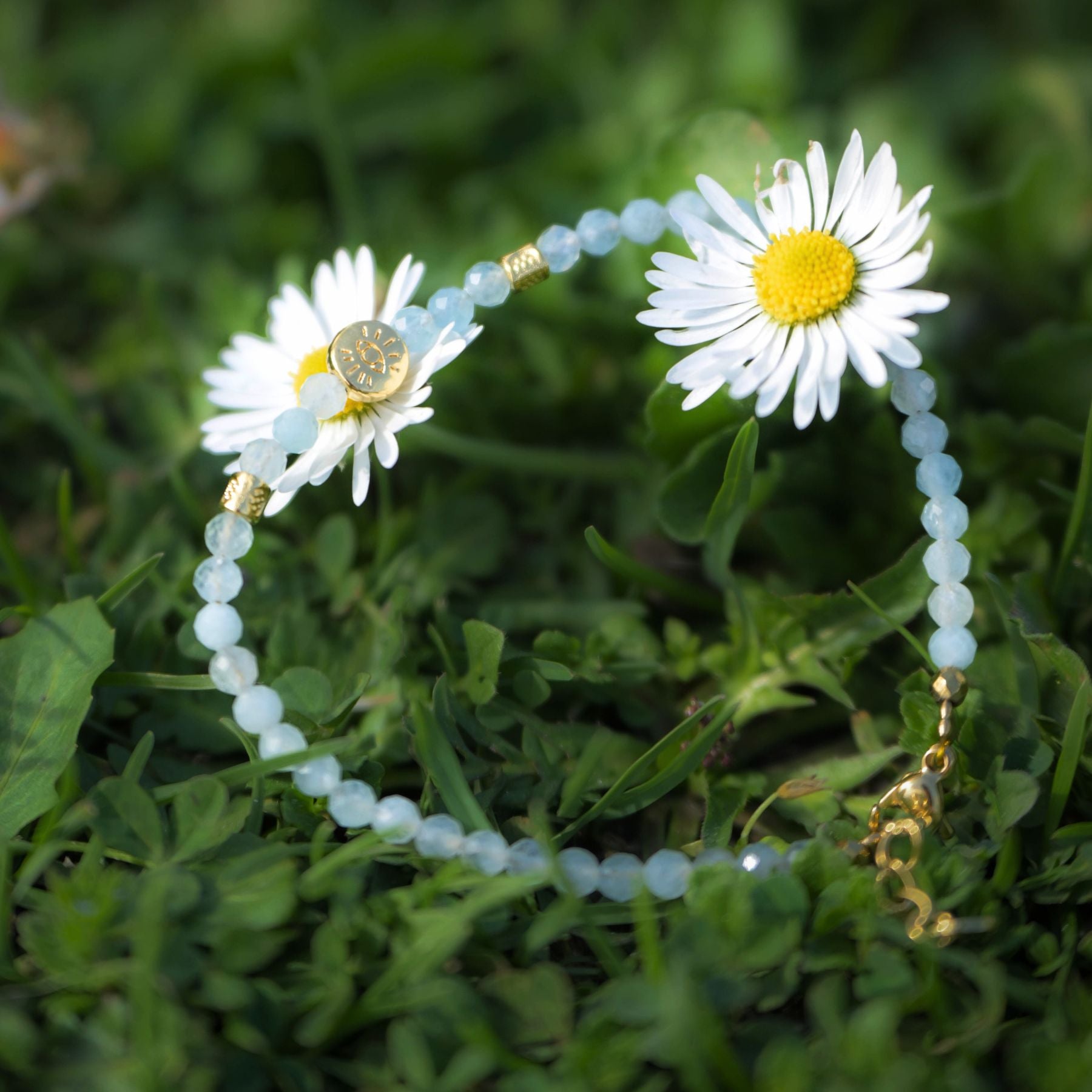 Bracelet "Œil" en Aigue-marine