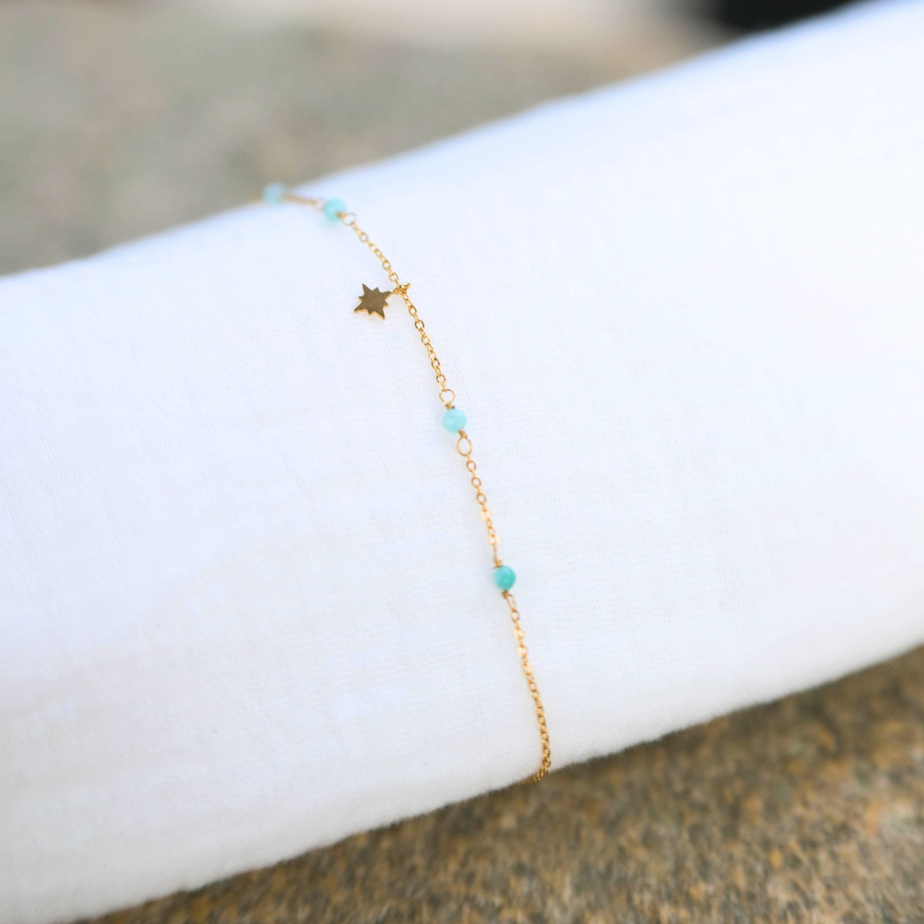 Bracelet "Étoile" en Amazonite