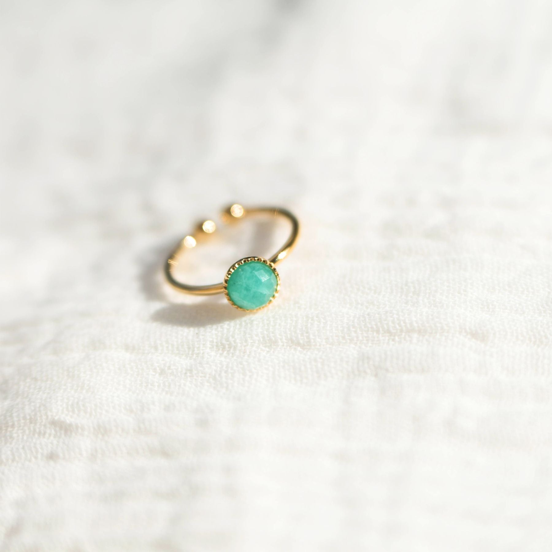 Bague "Nérée" en Amazonite