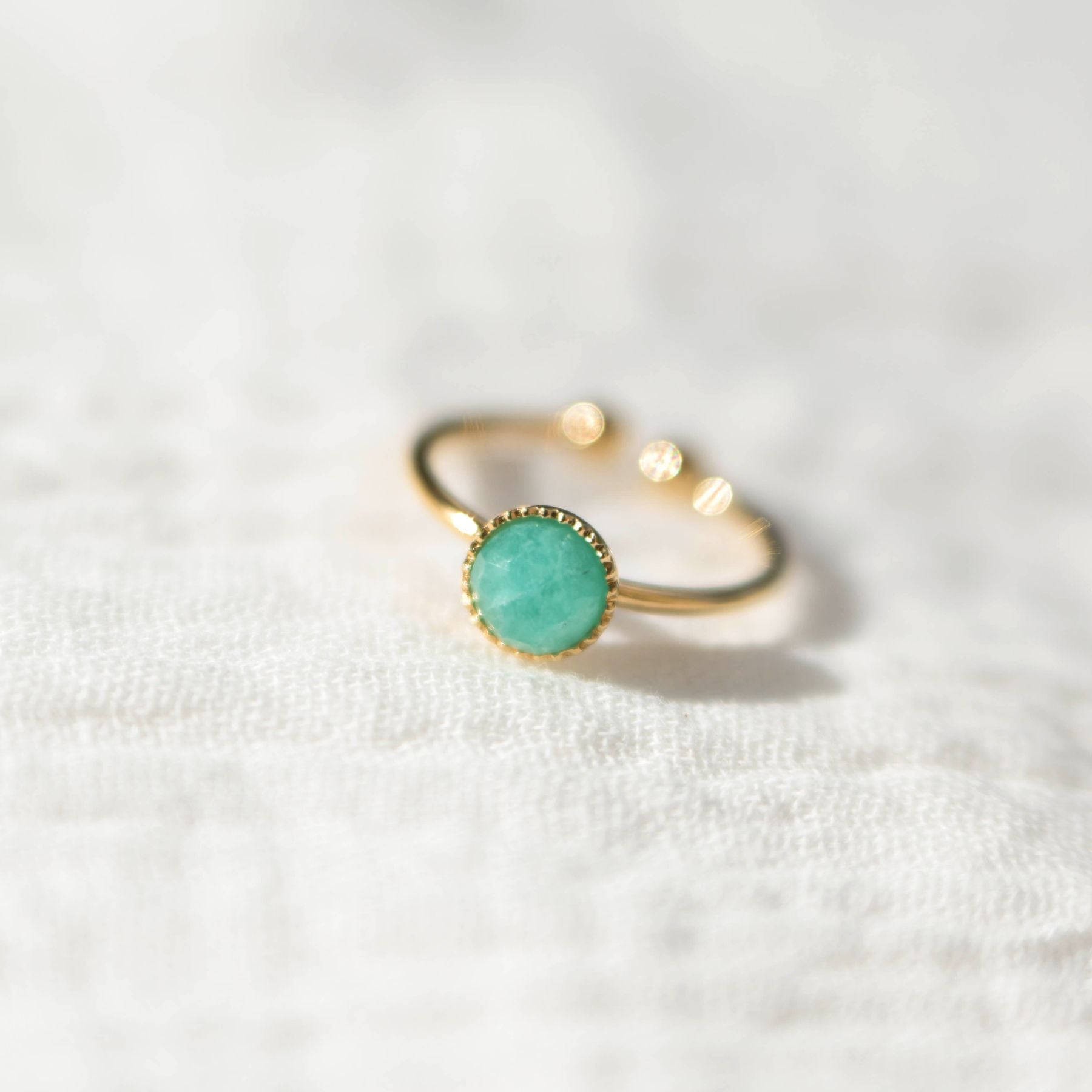 Bague "Nérée" en Amazonite